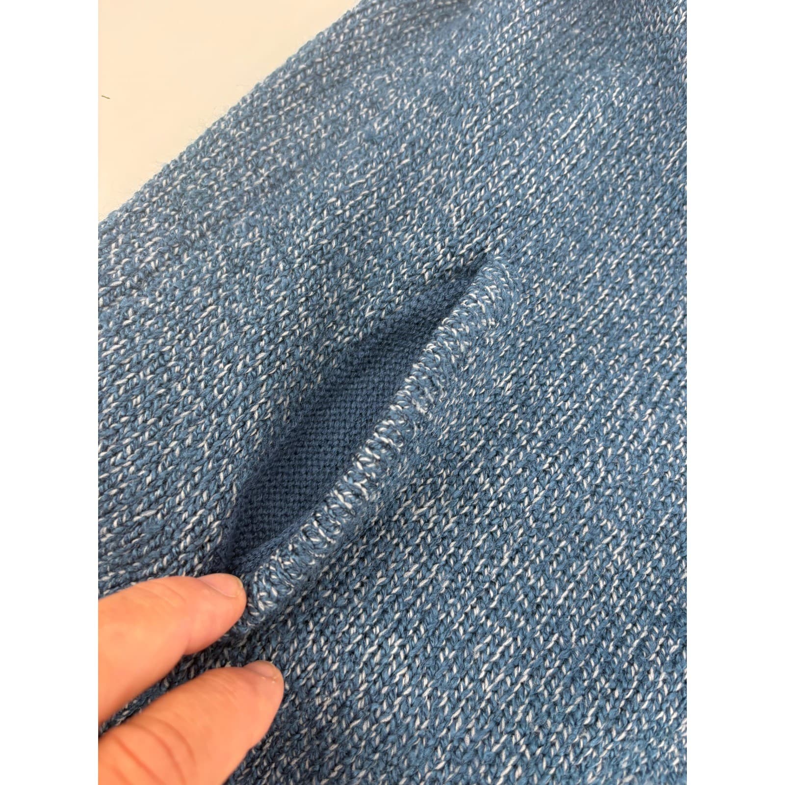 BonWorth Womens Blue Knit Full Zip Up Cardigan Sweater Ladies Size Large - Thumbnail 6