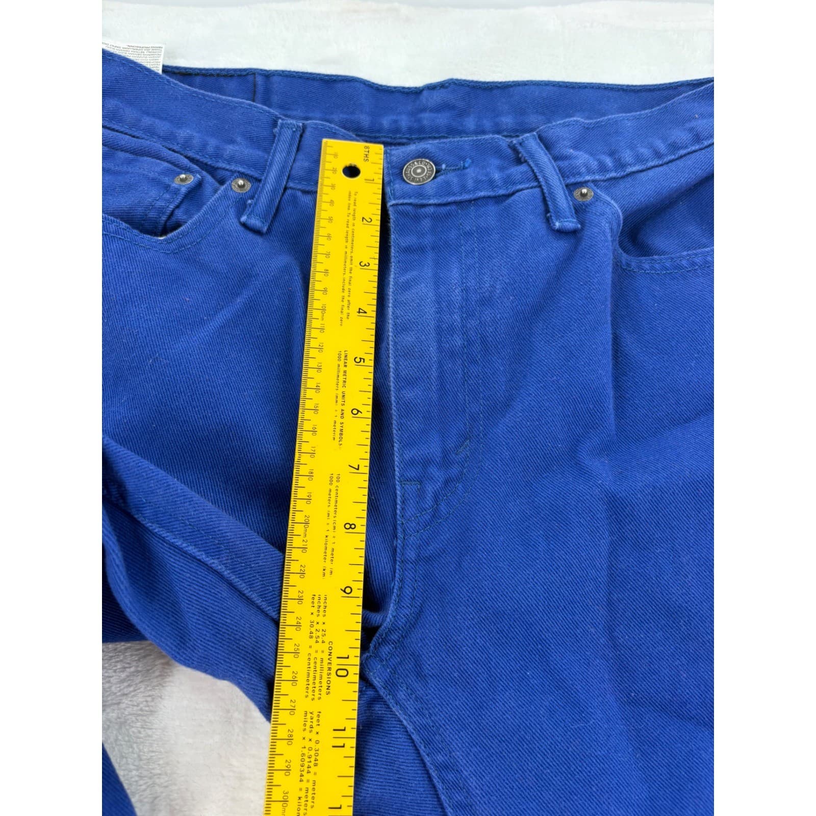 Levi's 541 Mens 33x32 Athletic Taper Jeans Royal Blue Twill Pants - Thumbnail 5
