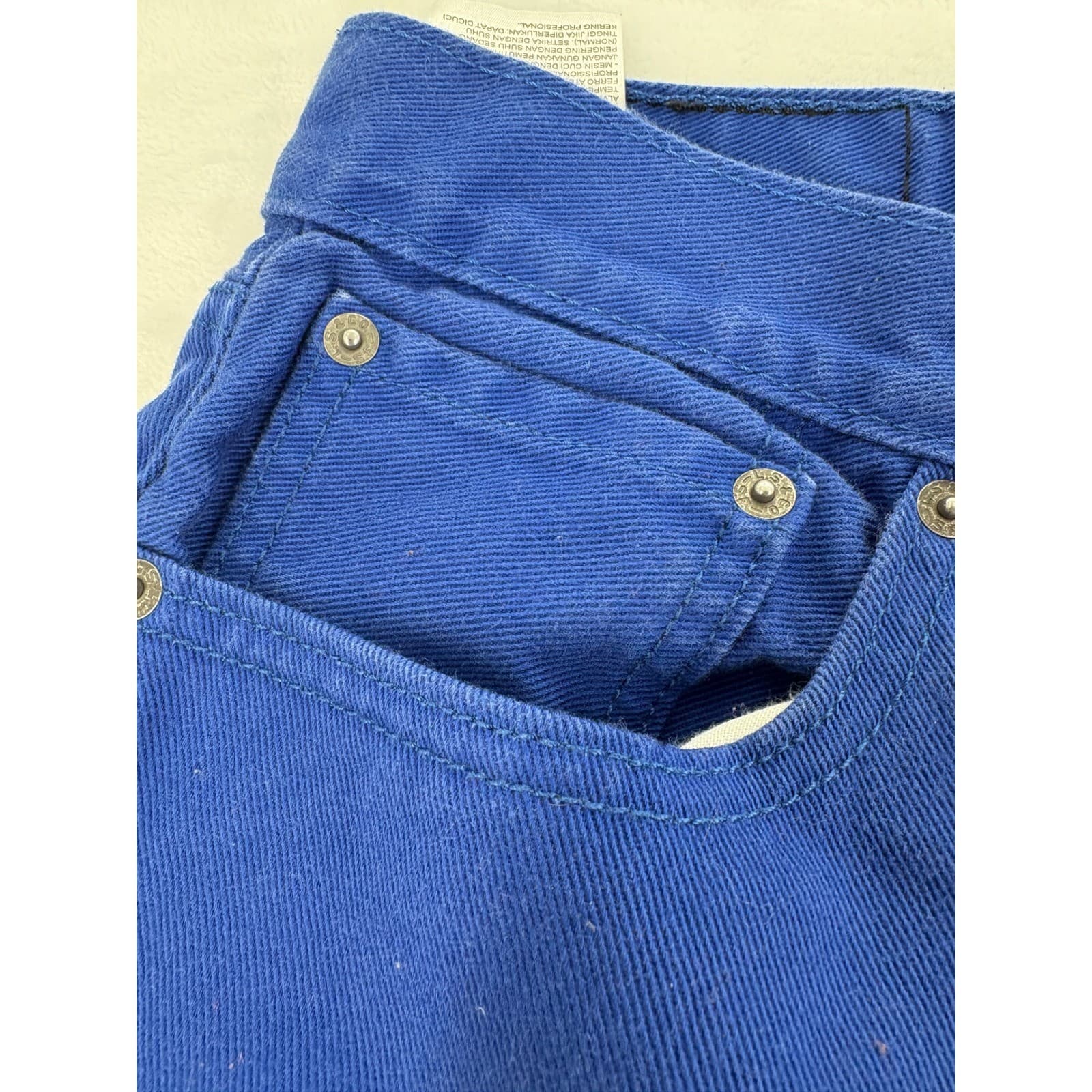 Levi's 541 Mens 33x32 Athletic Taper Jeans Royal Blue Twill Pants - Thumbnail 6