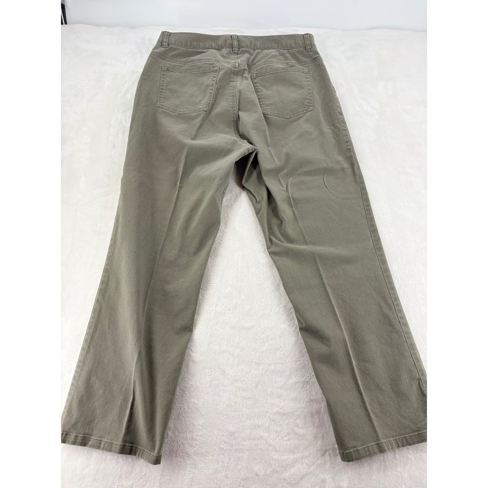 Jones New York Sport Today Jean Womens 12 Pants Olive Green Stretch Straight Leg - Thumbnail 6