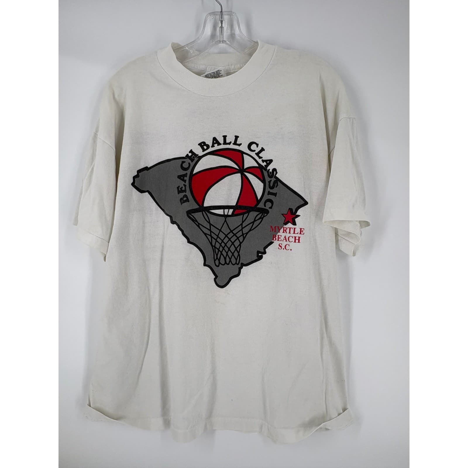 1994 Beach Ball Classic Myrtle Beach SC Basketball T Shirt Kingstree Knits XL