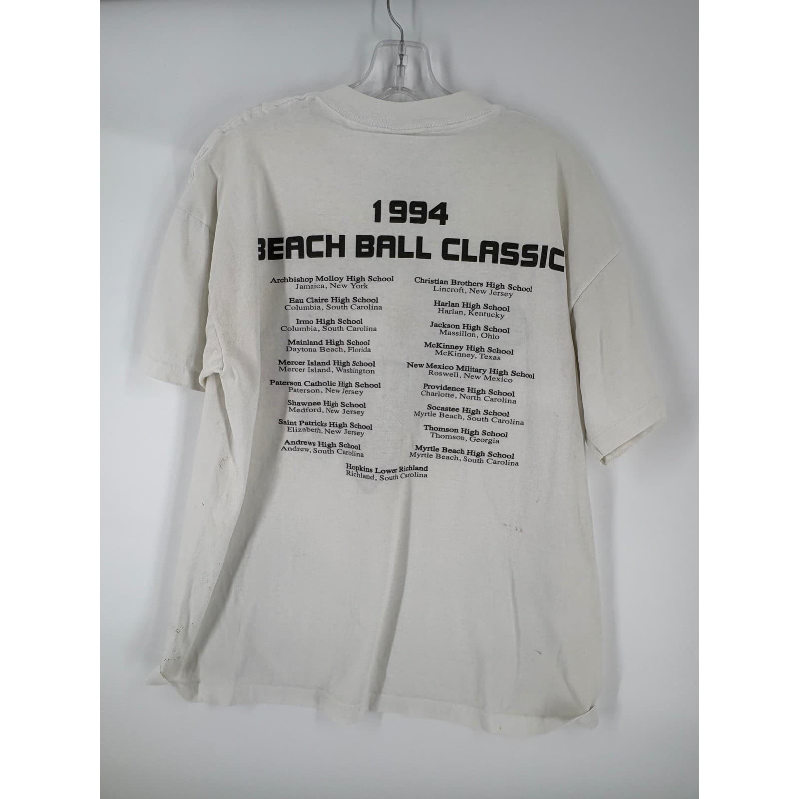 1994 Beach Ball Classic Myrtle Beach SC Basketball T Shirt Kingstree Knits XL - Thumbnail 3