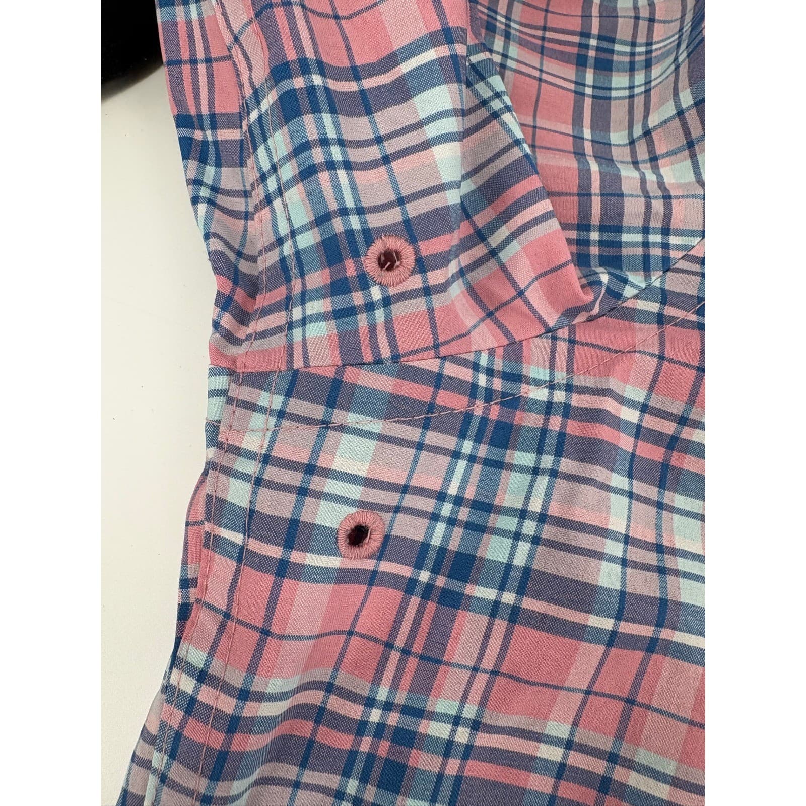 Southern Tide Intercoastal Plaid Long Sleeve Button Down Shirt XL Nylon Spandex - Thumbnail 7