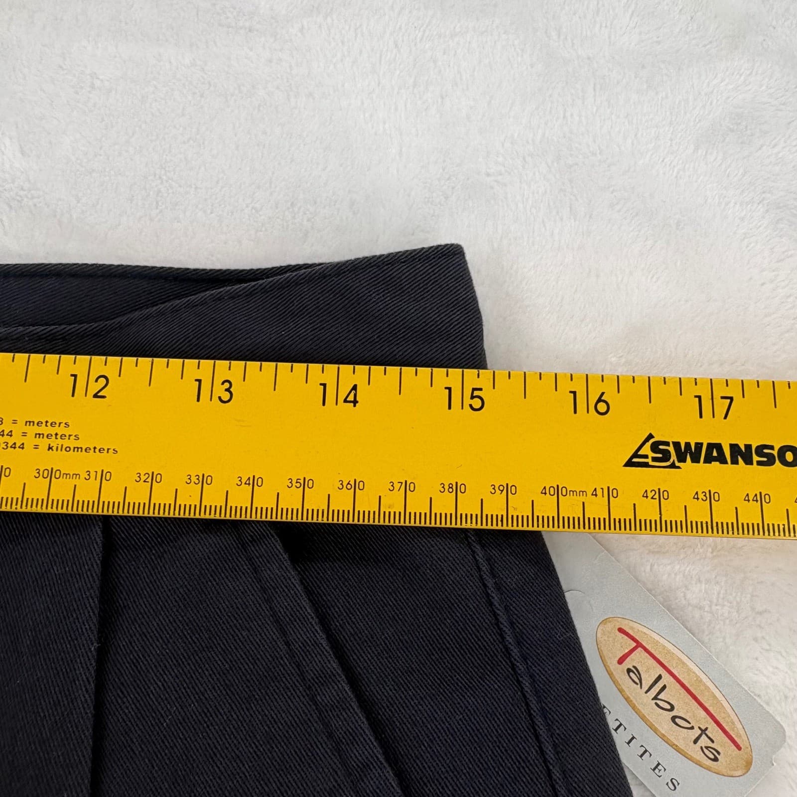 Talbots Trousers Womens 12P Pants Navy Blue Pleated Wrinkle Resistant Cotton - Thumbnail 5