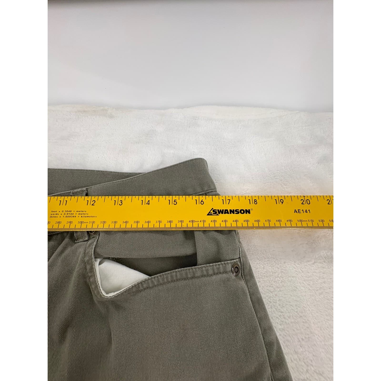 Jones New York Sport Today Jean Womens 12 Pants Olive Green Stretch Straight Leg - Thumbnail 3