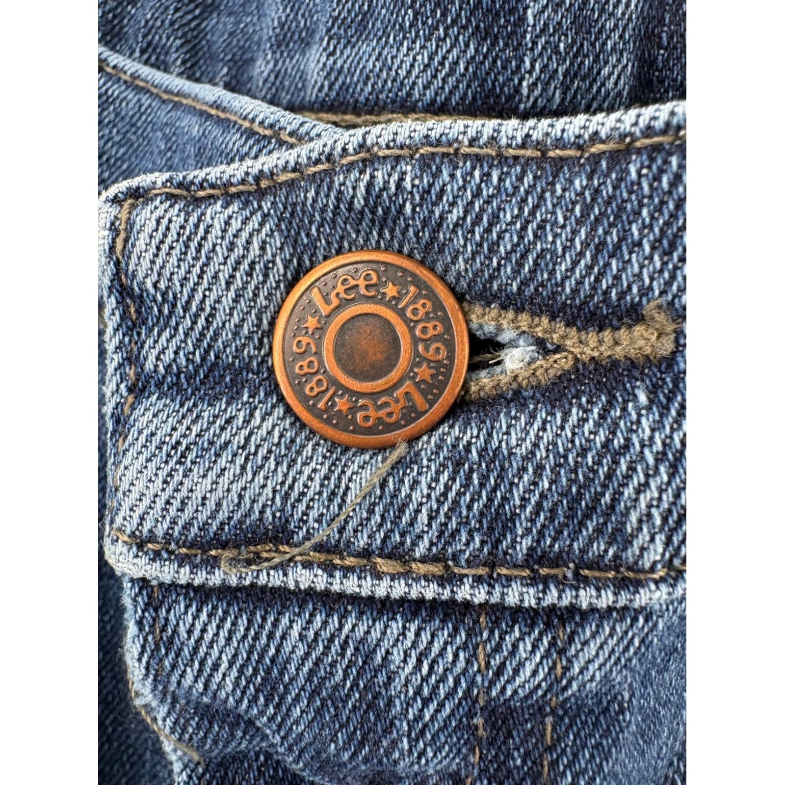 Lee Jeans Womens 12 S Jeans Blue Relaxed Fit Stretch Straight Leg Pepper Stone - Thumbnail 10
