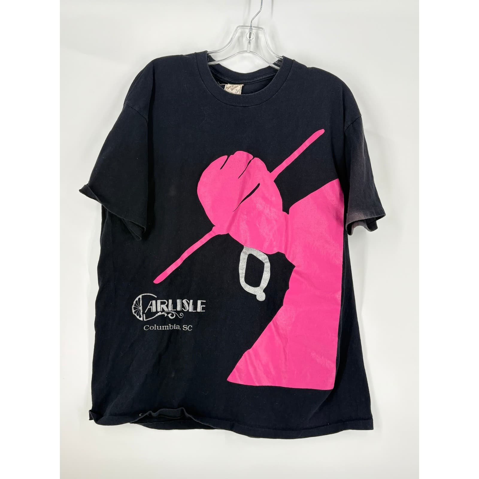 Carlisle Columbia SC Graphic T Shirt Black Pink Mens XL