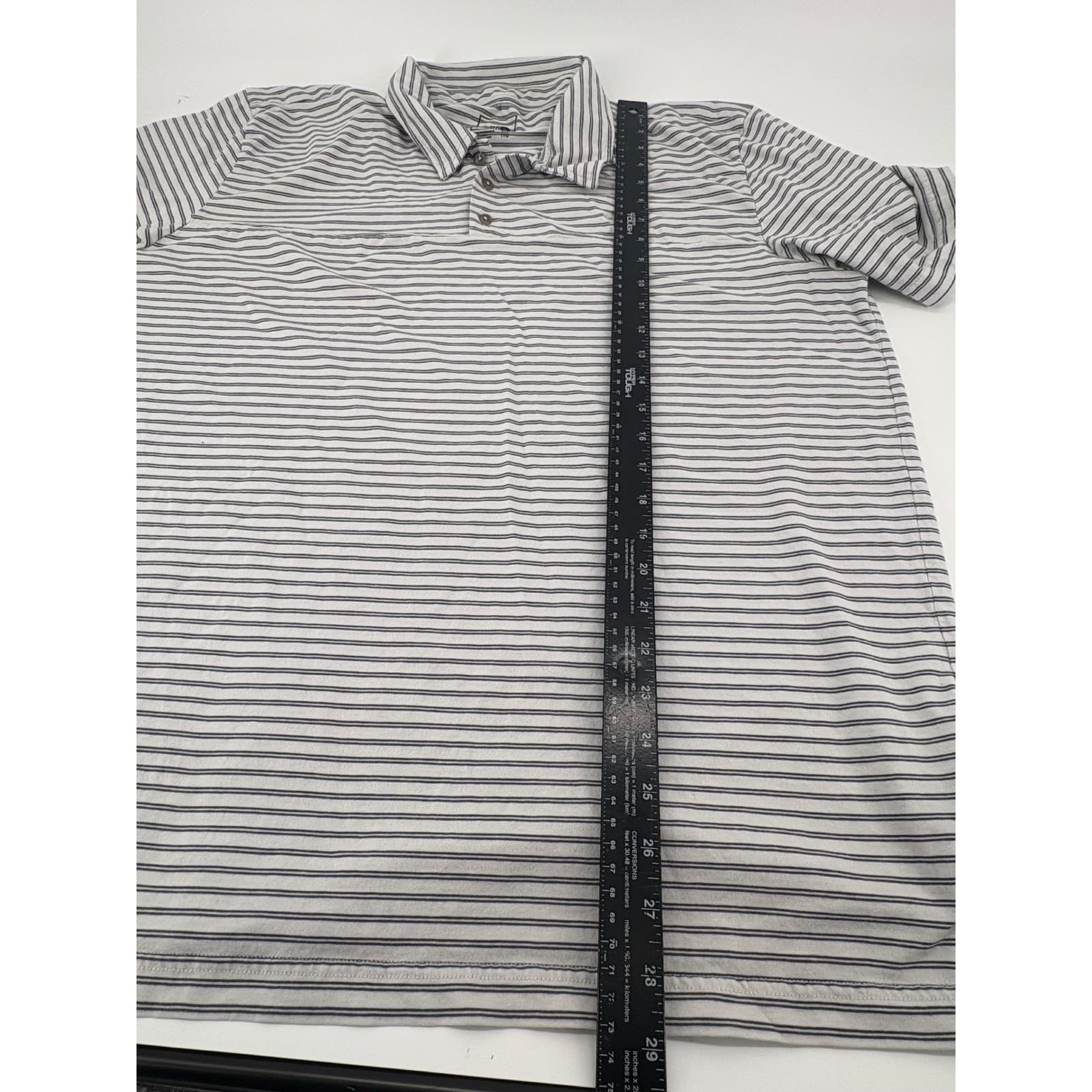 The North Face Polo Mens XXL Polo White Gray Striped NF0A7ZVY Short Sleeve - Thumbnail 5