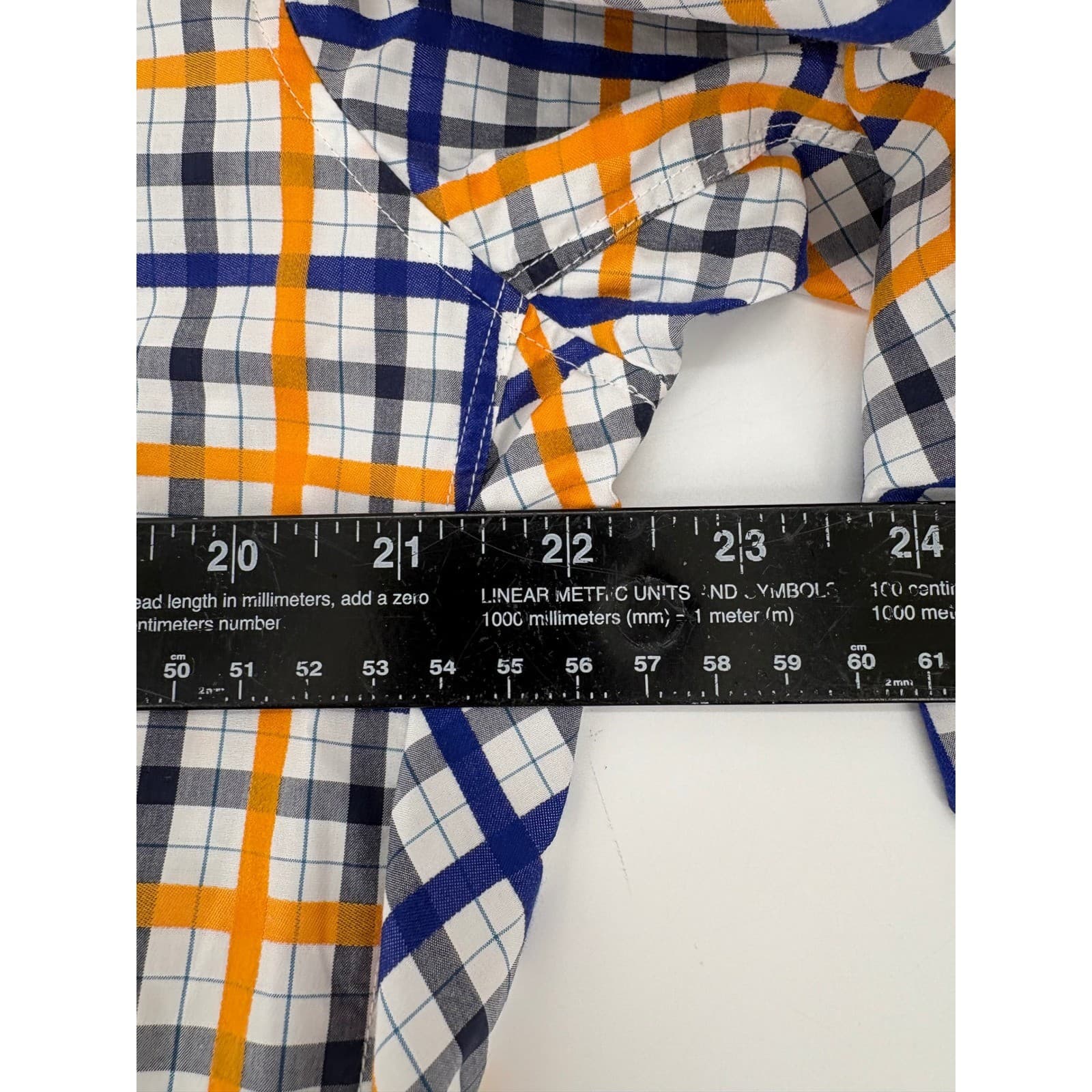 Robert Graham Men's L/G Plaid Long Sleeve Button Up Shirt Orange Navy Green - Thumbnail 9