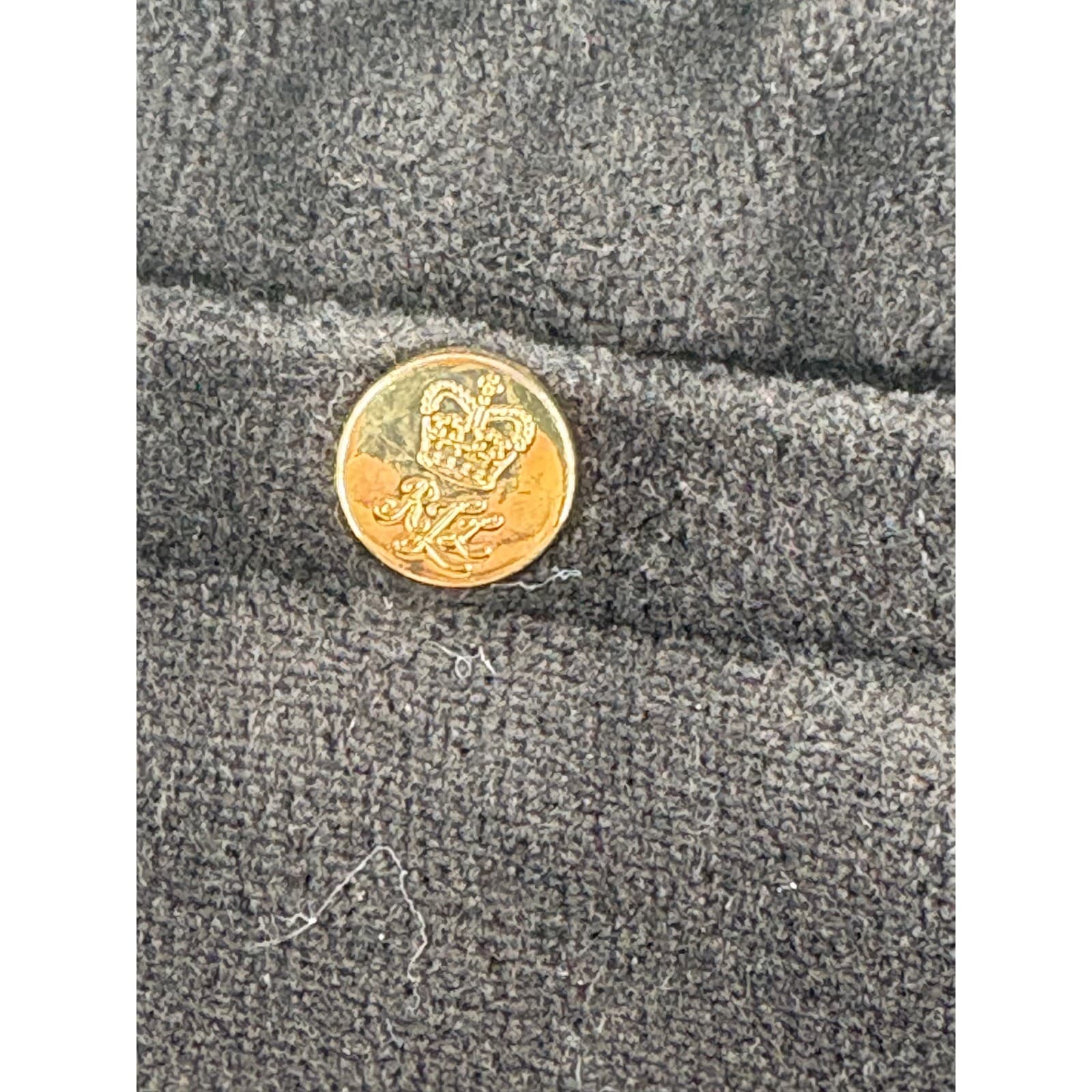 Lauren Ralph Lauren Pants Womens Medium Velour Lounge Pants Black Gold Crest - Thumbnail 8