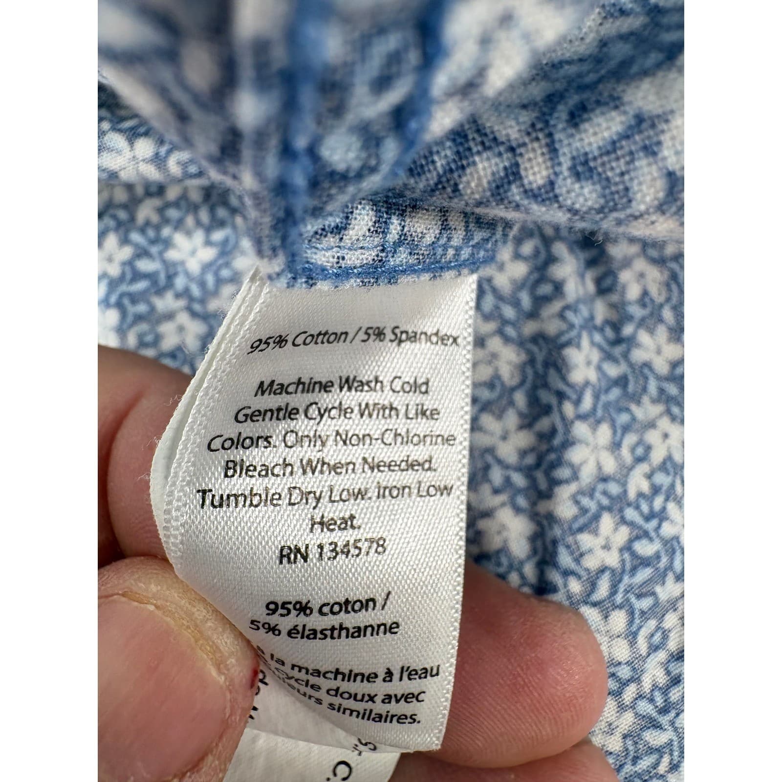 Vineyard Vines Murray Shirt Mens M Button Down Blue Floral Short Sleeve Stretch - Thumbnail 6