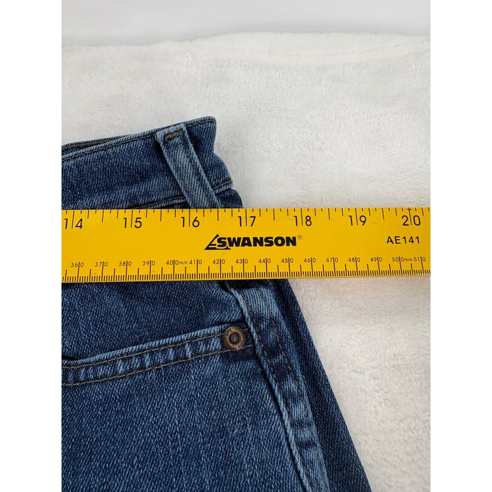 Lee Jeans Womens 12 S Jeans Blue Relaxed Fit Stretch Straight Leg Pepper Stone - Thumbnail 6