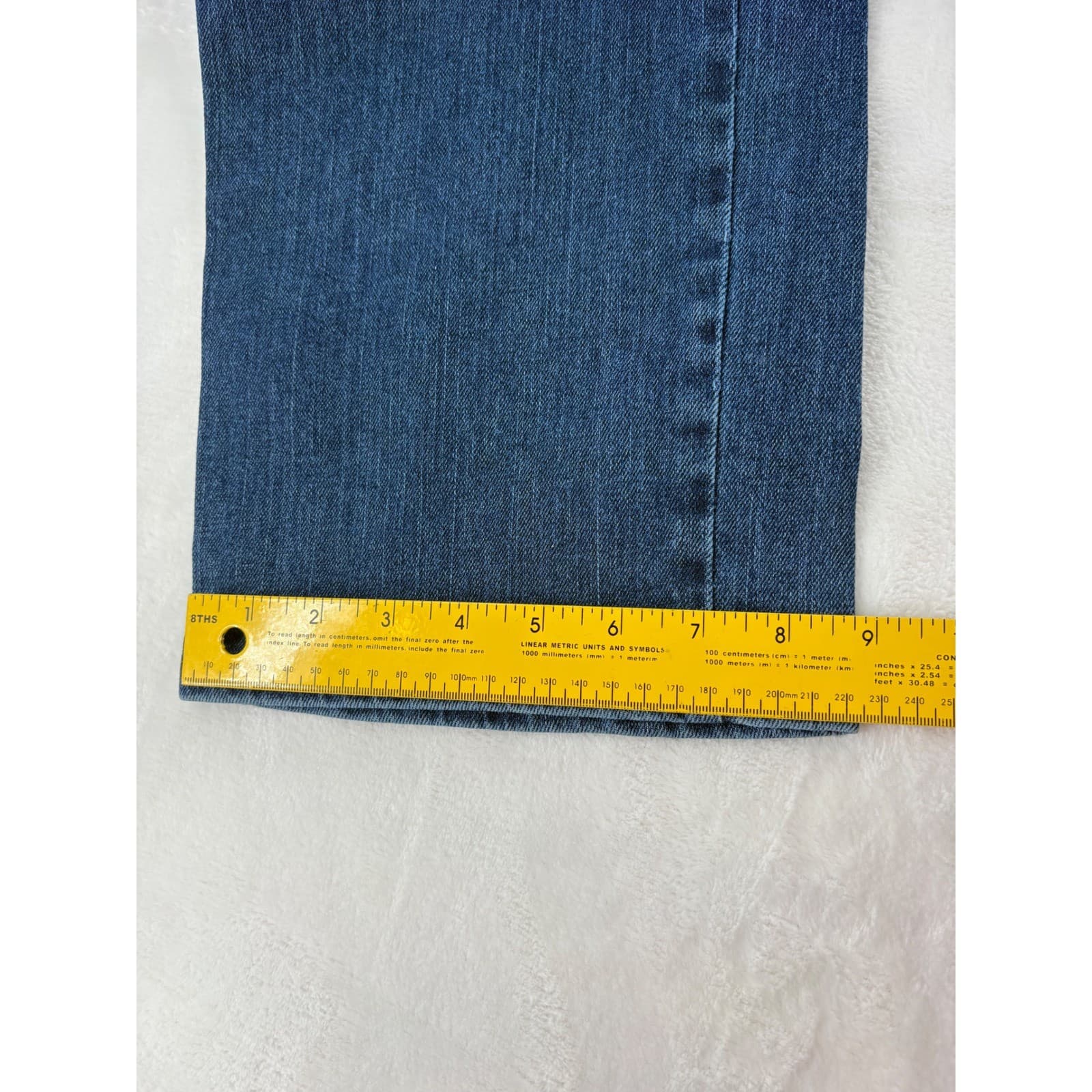 Lee Jeans Womens 12 S Jeans Blue Relaxed Fit Stretch Straight Leg Pepper Stone - Thumbnail 8