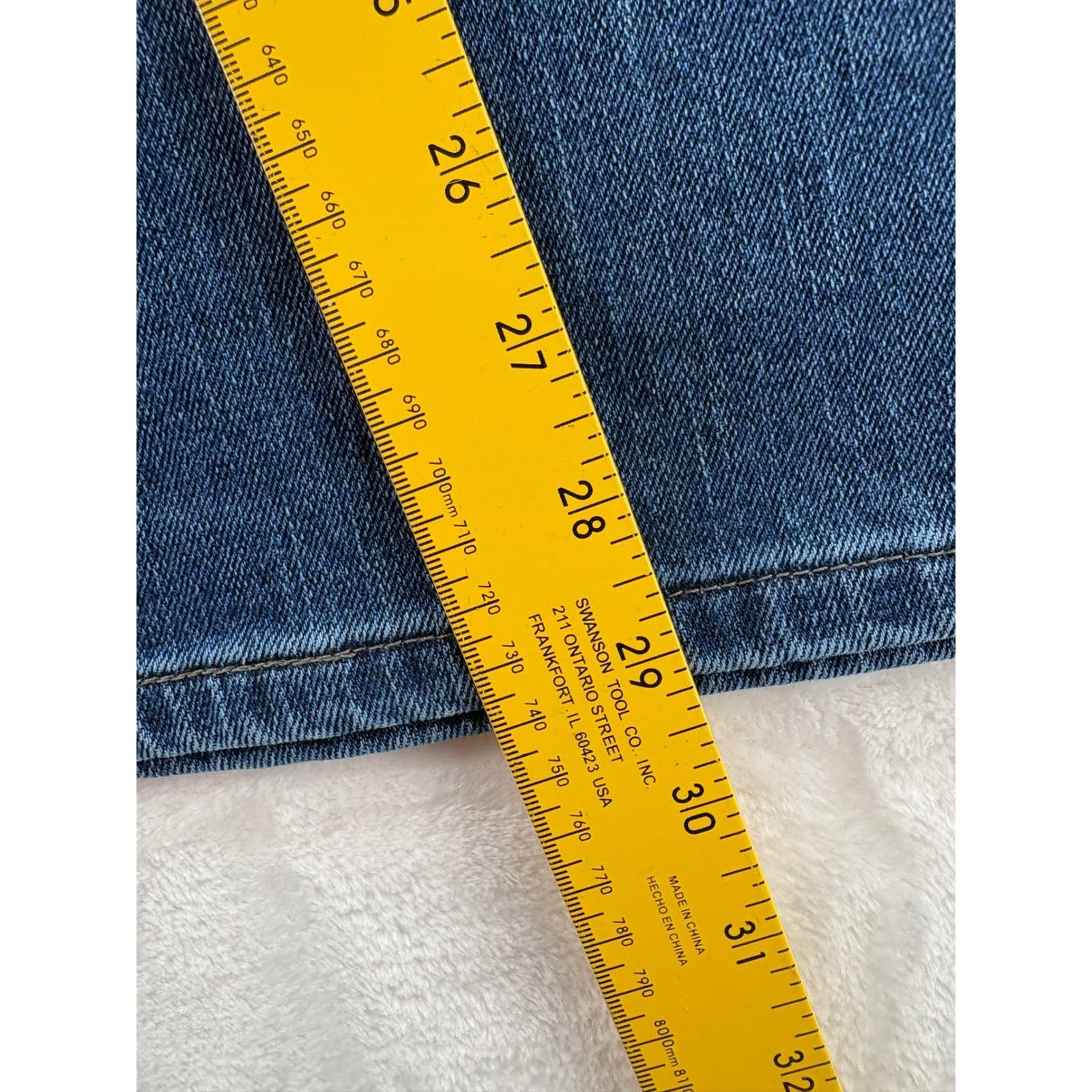 Lee Jeans Womens 12 S Jeans Blue Relaxed Fit Stretch Straight Leg Pepper Stone - Thumbnail 7