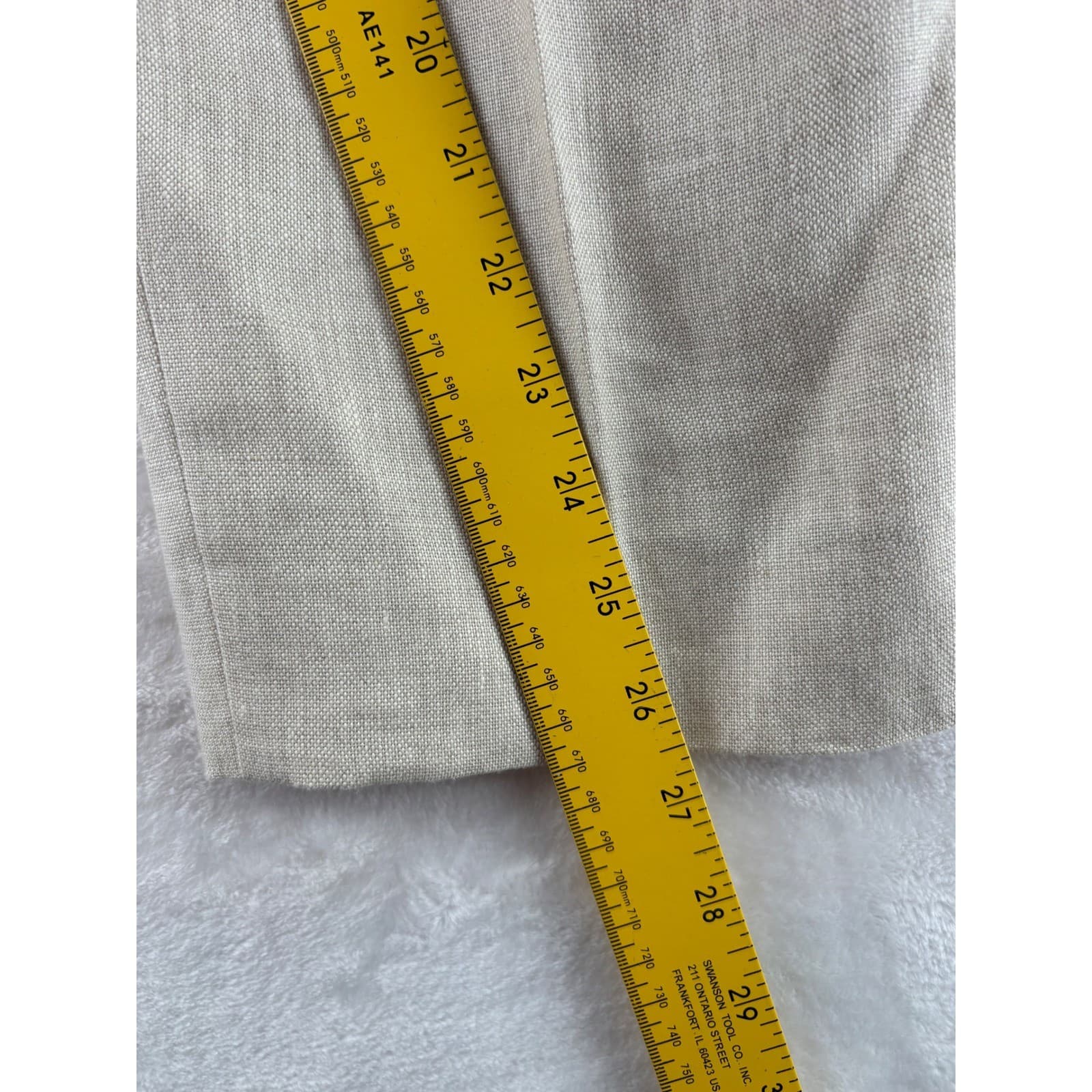 Talbots Irish Linen Womens 12P Pants Beige Trousers Side Buckle NWT - Thumbnail 3