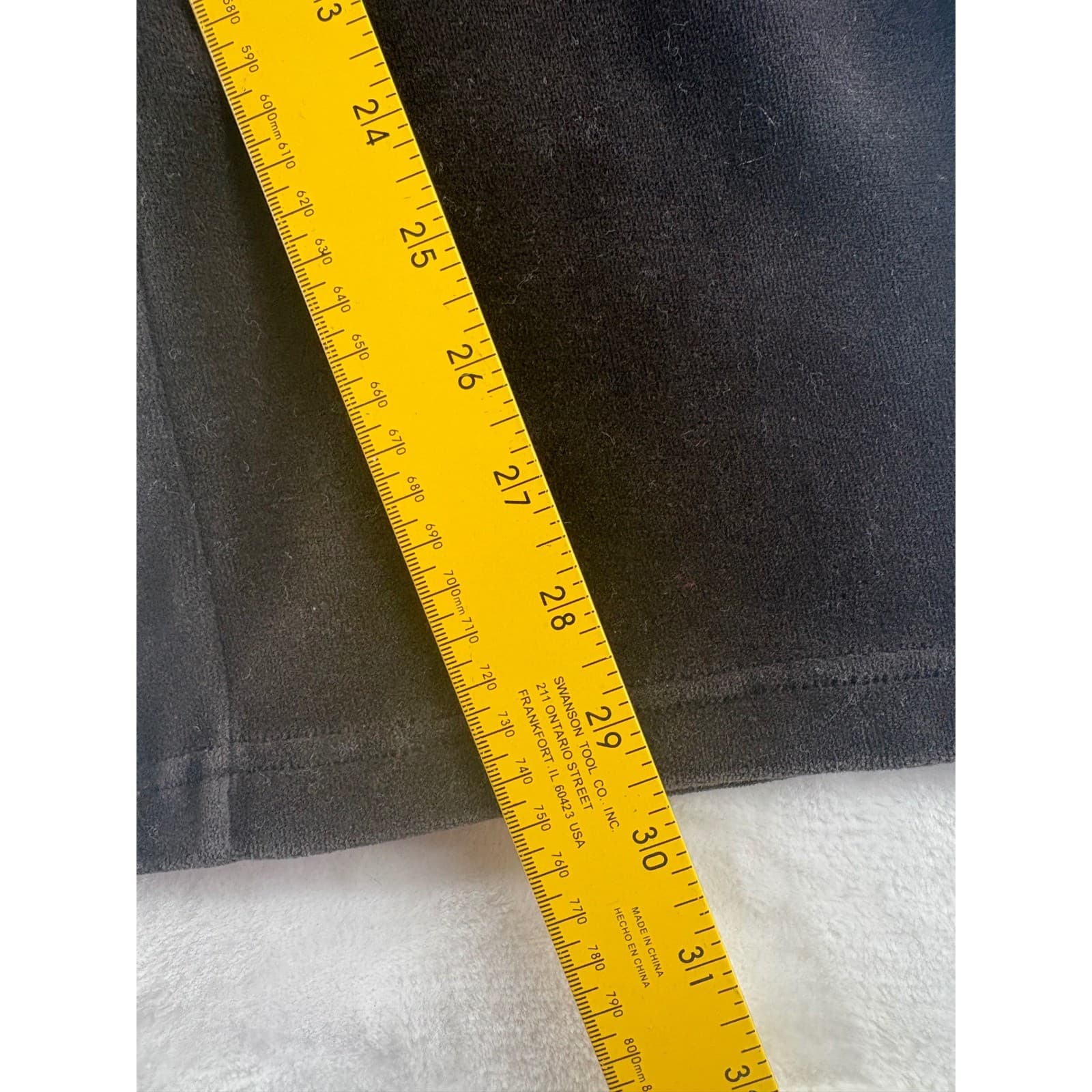 Lauren Ralph Lauren Pants Womens Medium Velour Lounge Pants Black Gold Crest - Thumbnail 5