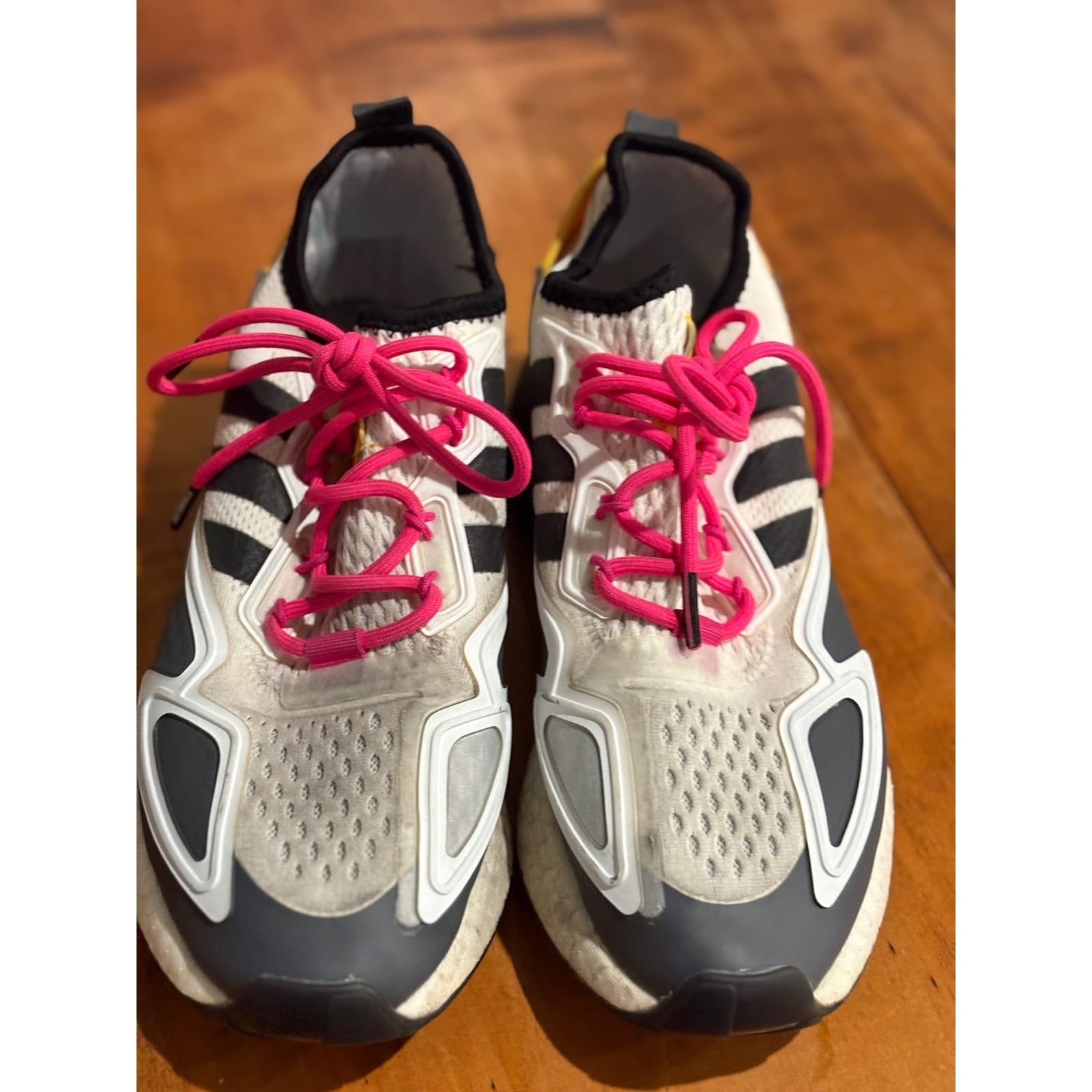 Adidas ZX 2K Boost Womens 5 Sneakers Ninja Time In White Grey Pink FZ0481 - Thumbnail 2