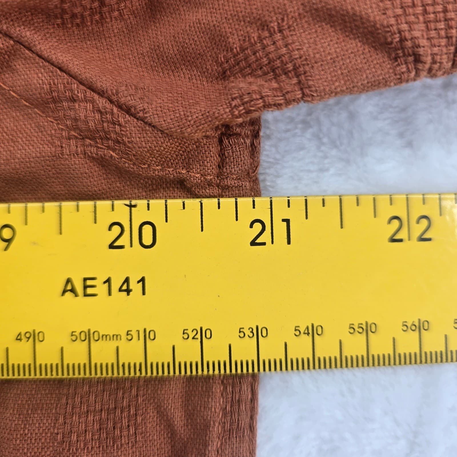 Mutual Weave Shirt Mens S Button Down Brown Short Sleeve Textured Cotton 6905 - Thumbnail 5