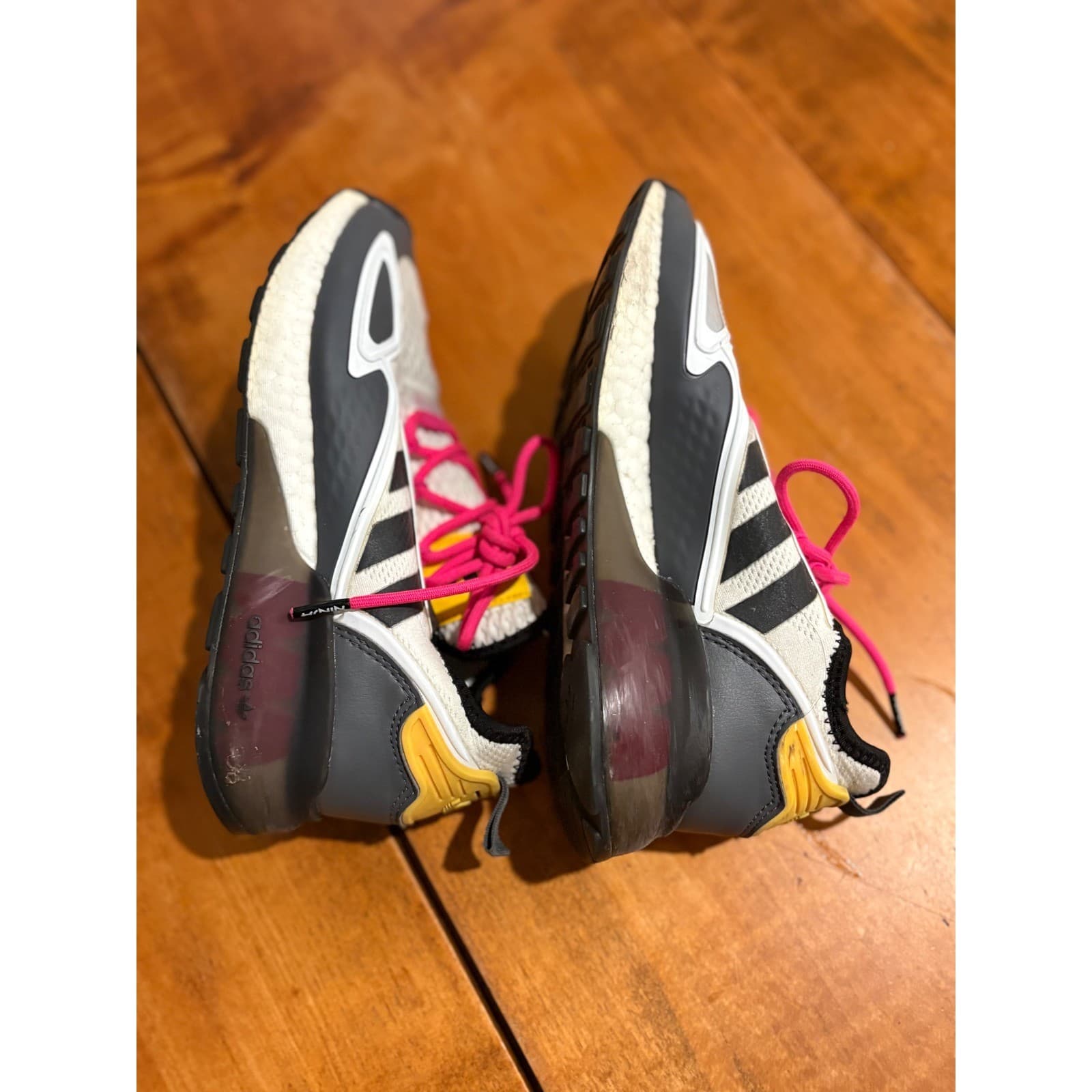 Adidas ZX 2K Boost Womens 5 Sneakers Ninja Time In White Grey Pink FZ0481 - Thumbnail 7