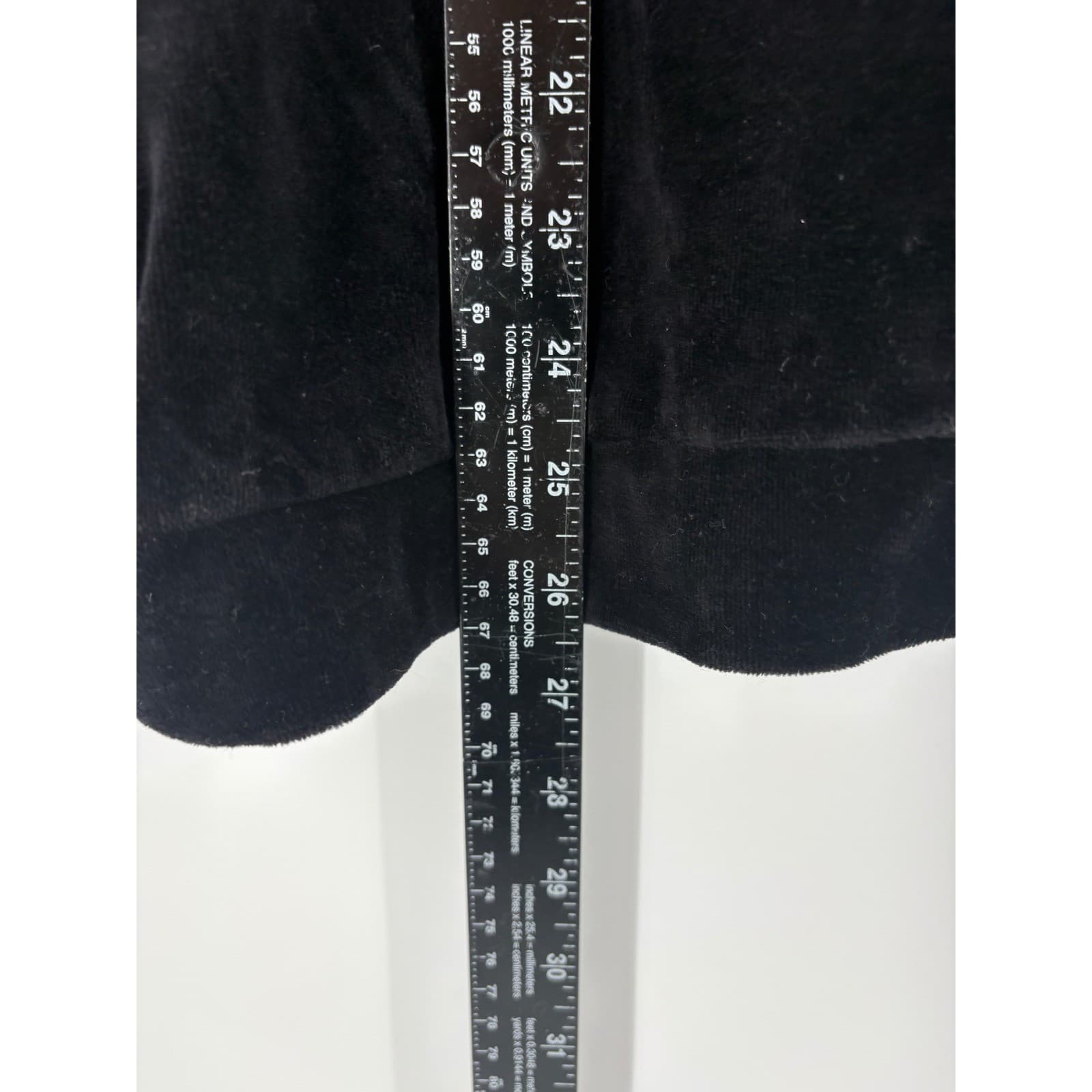Alfred Dunner Black Velour Zip Front Jacket Floral Embellishment Women's Size 18 - Thumbnail 2