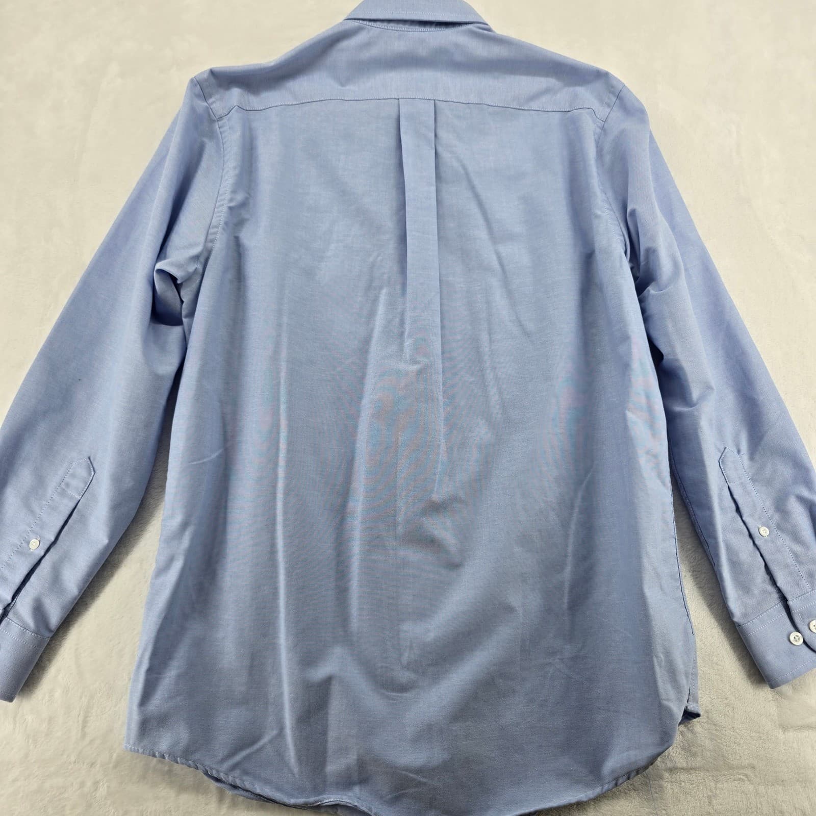 Saddlebred Shirt Mens 15.5 32/33 Button Down Blue Easy Care Oxford Long Sleeve - Thumbnail 6