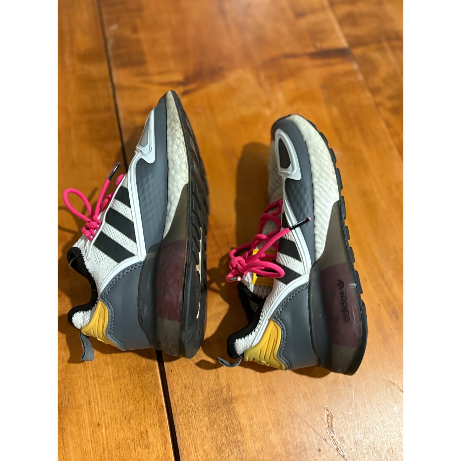 Adidas ZX 2K Boost Womens 5 Sneakers Ninja Time In White Grey Pink FZ0481 - Thumbnail 6