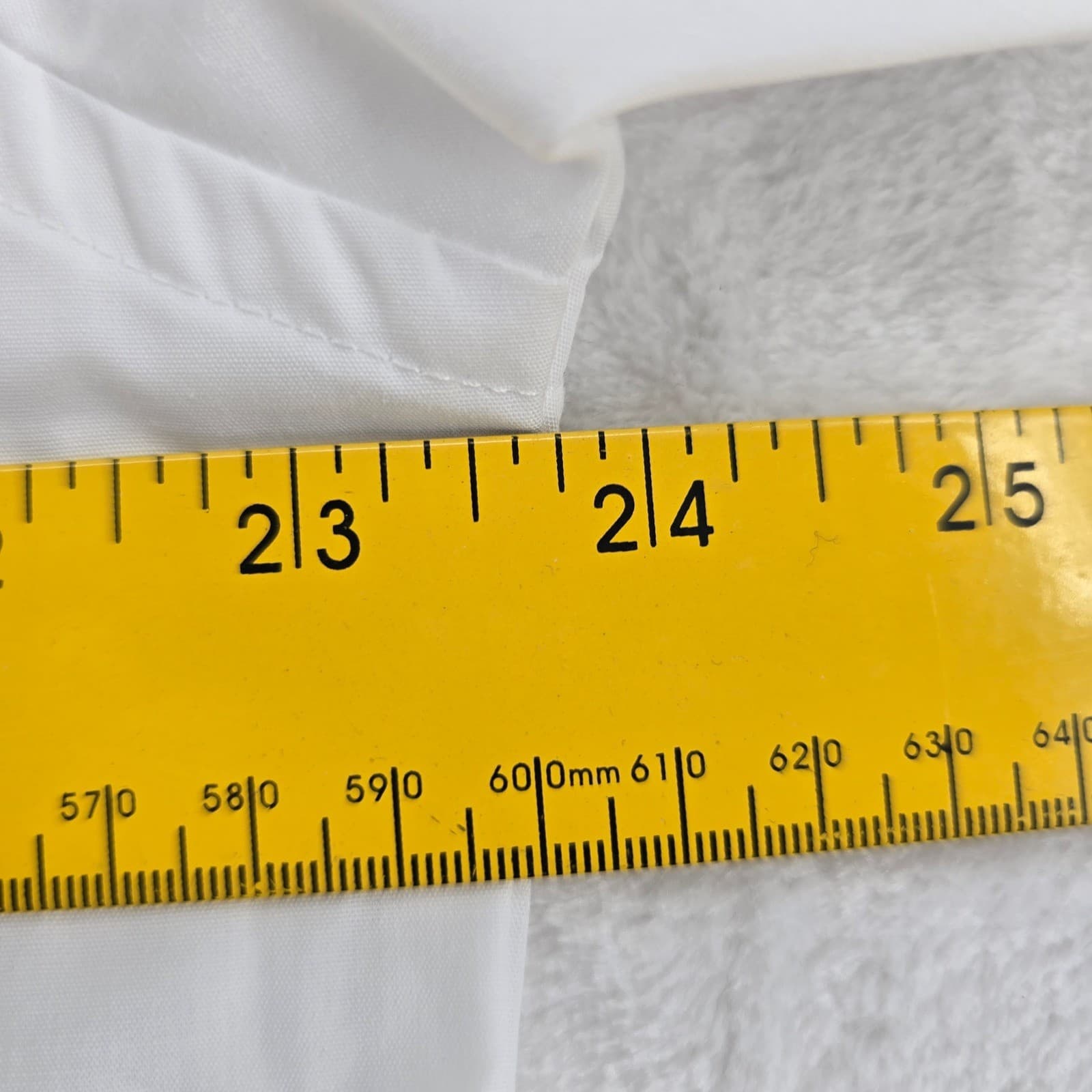 Van Heusen Button Up Mens L Shirt White Regular Fit Wrinkle Free Short Sleeve - Thumbnail 4