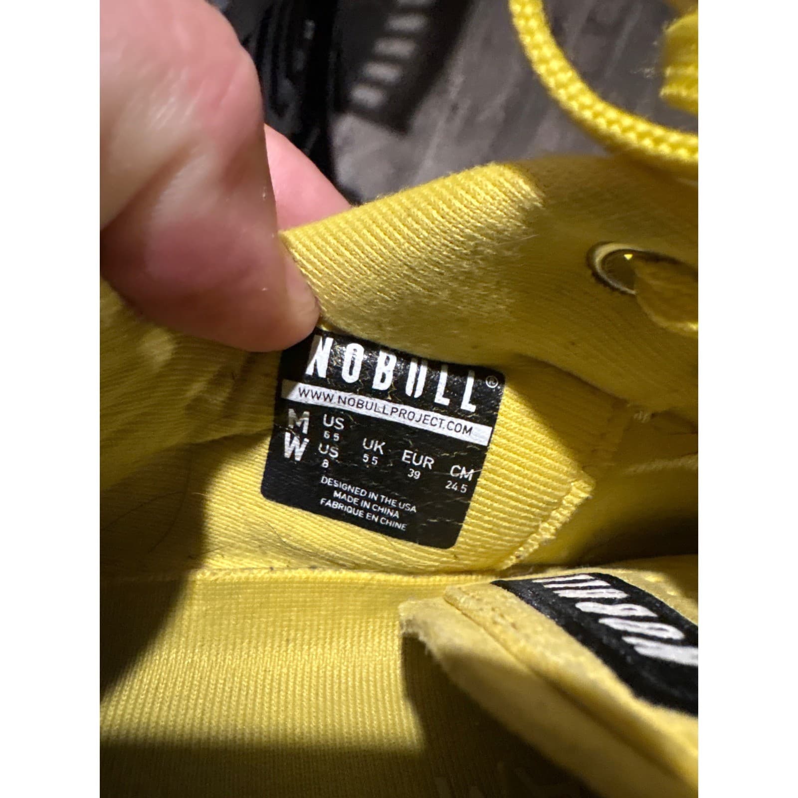 NOBULL Trainer Mens 6.5 Trainer Yellow SuperFabric Cross Training Shoes - Thumbnail 2