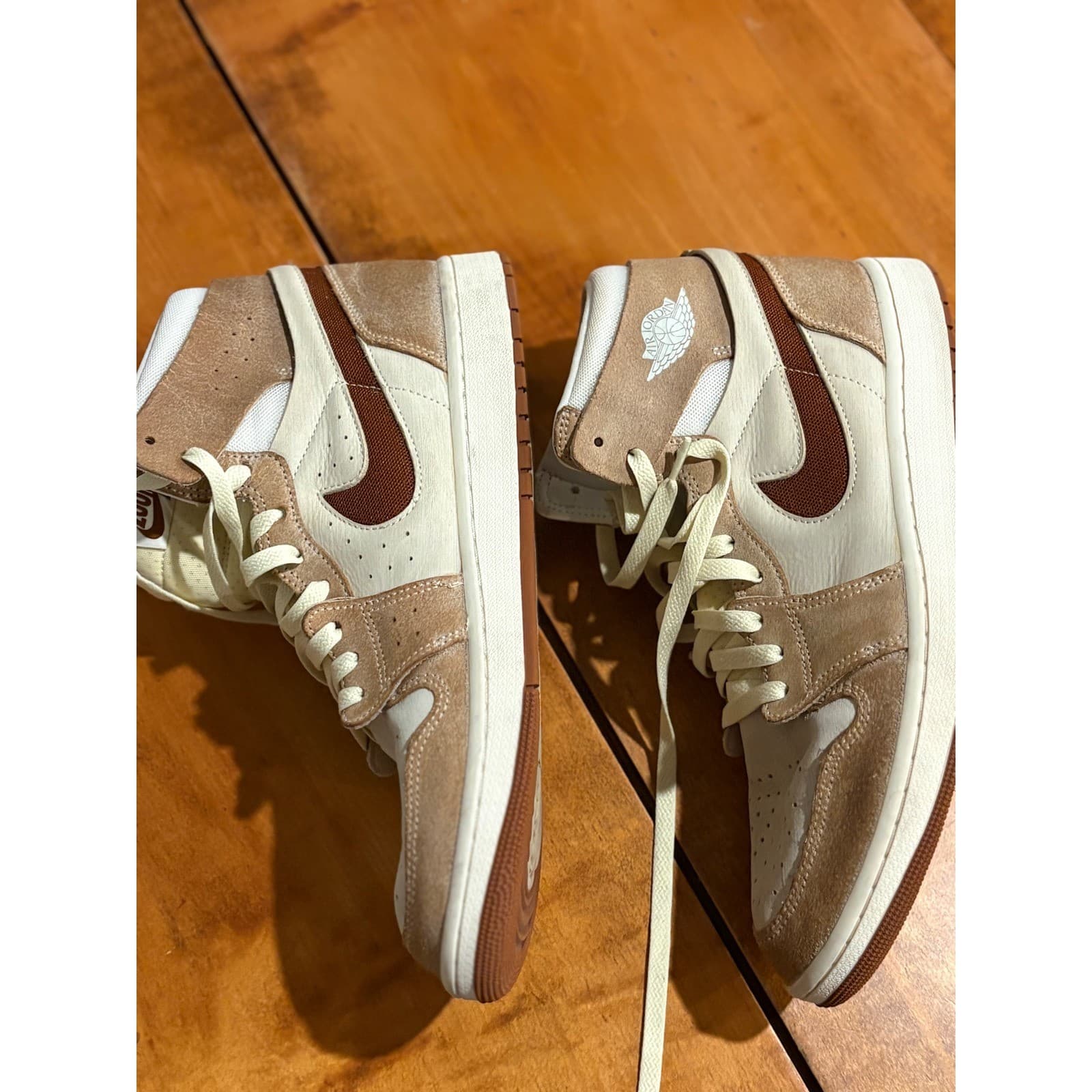Jordan Air Jordan 1 High Mens 12 High Top Sail Brown Legend Coffee DV1307-120 - Thumbnail 7