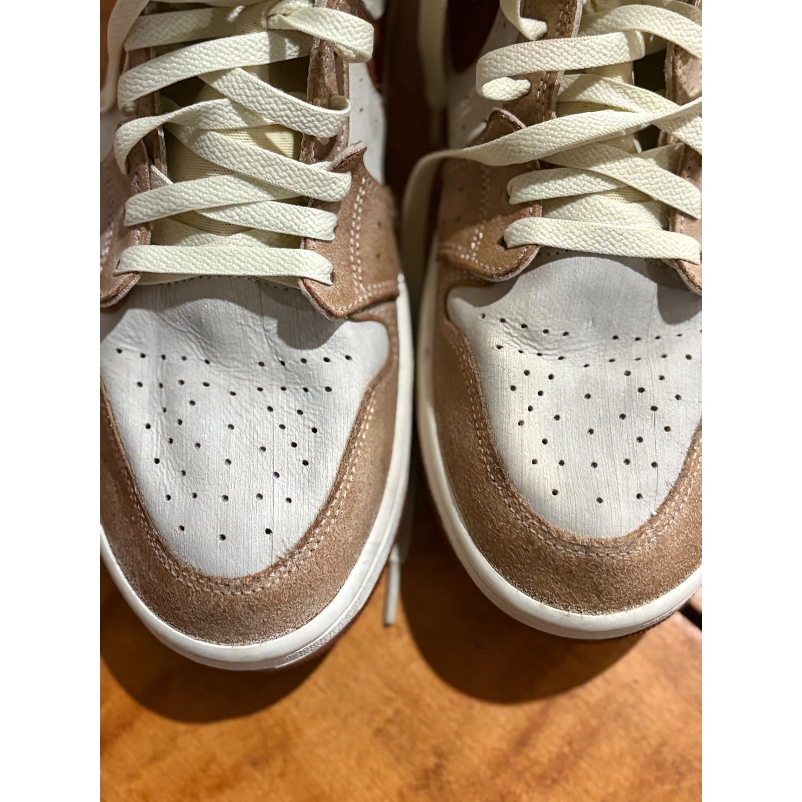 Jordan Air Jordan 1 High Mens 12 High Top Sail Brown Legend Coffee DV1307-120 - Thumbnail 9