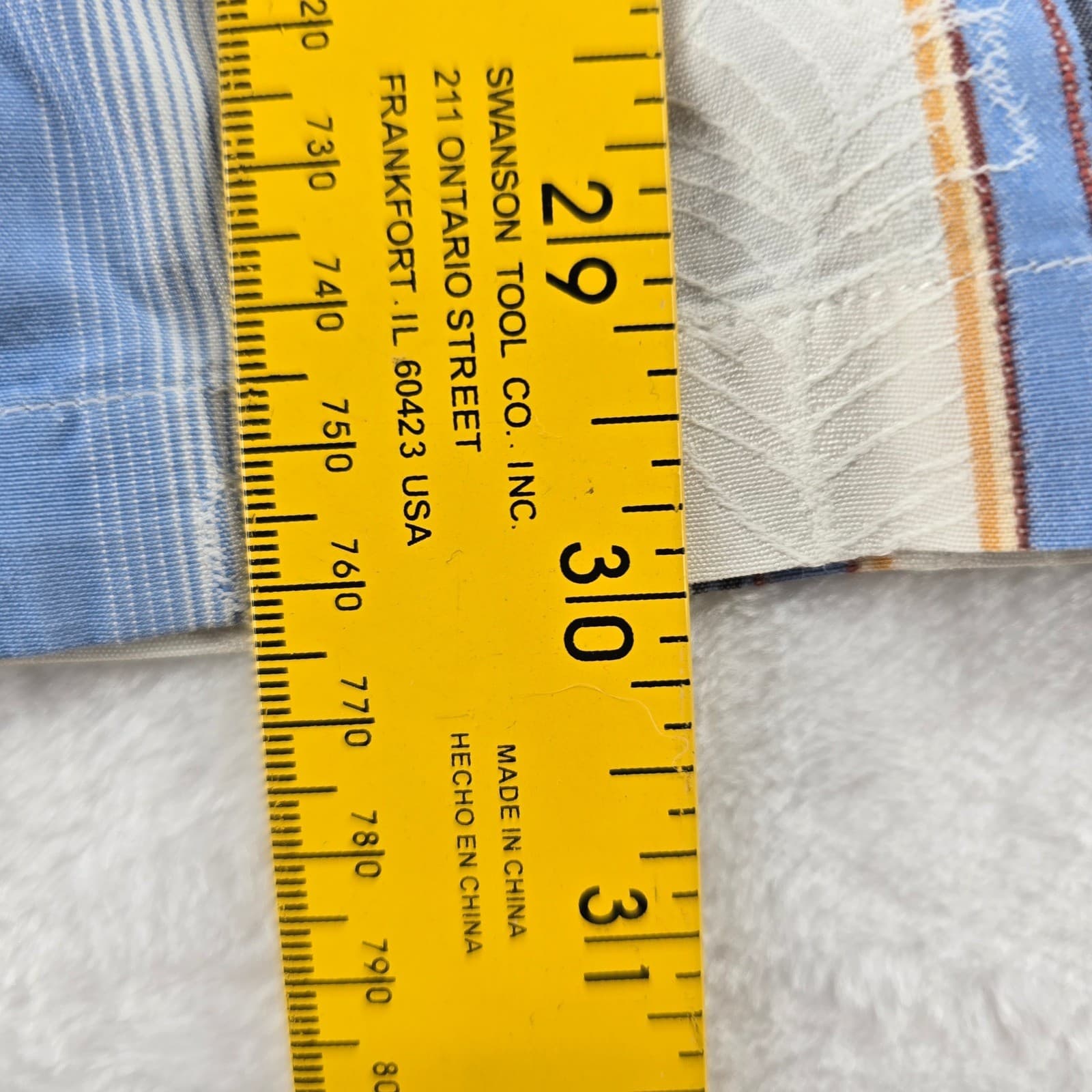 Tommy Bahama Button Front Mens XL Shirt Blue Striped Silk Cotton Long Sleeve - Thumbnail 6