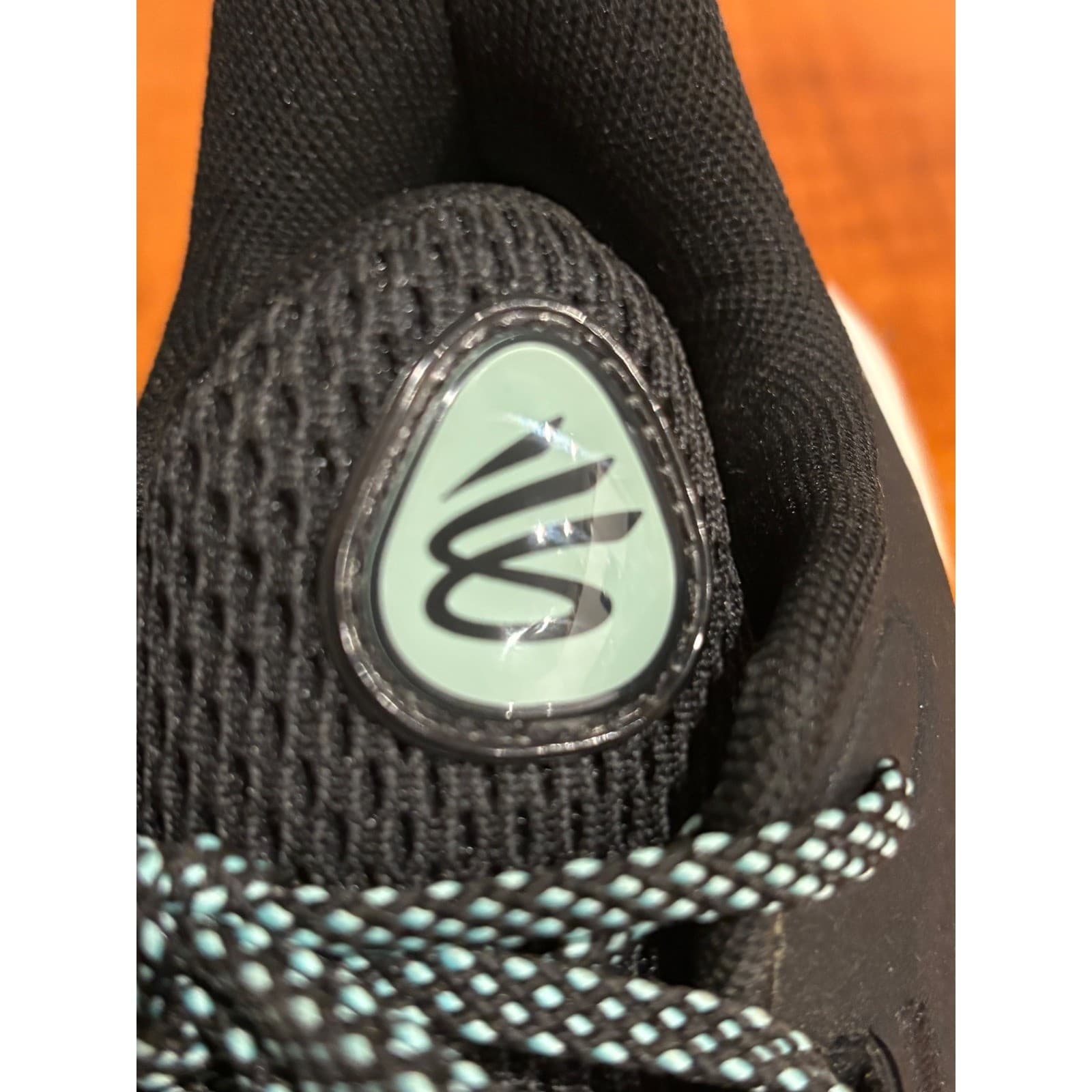 Under Armour Basketball Shoes Kids 7Y Curry 11 Future Curry White Black Teal - Thumbnail 10