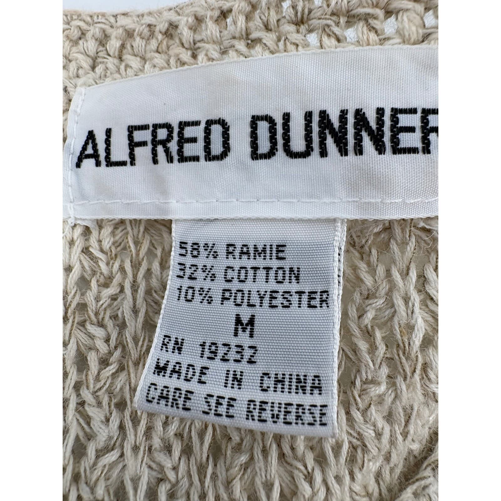 Alfred Dunner Womens Cardigan Sweater Beige Patchwork Floral Embroidered Size M - Thumbnail 5