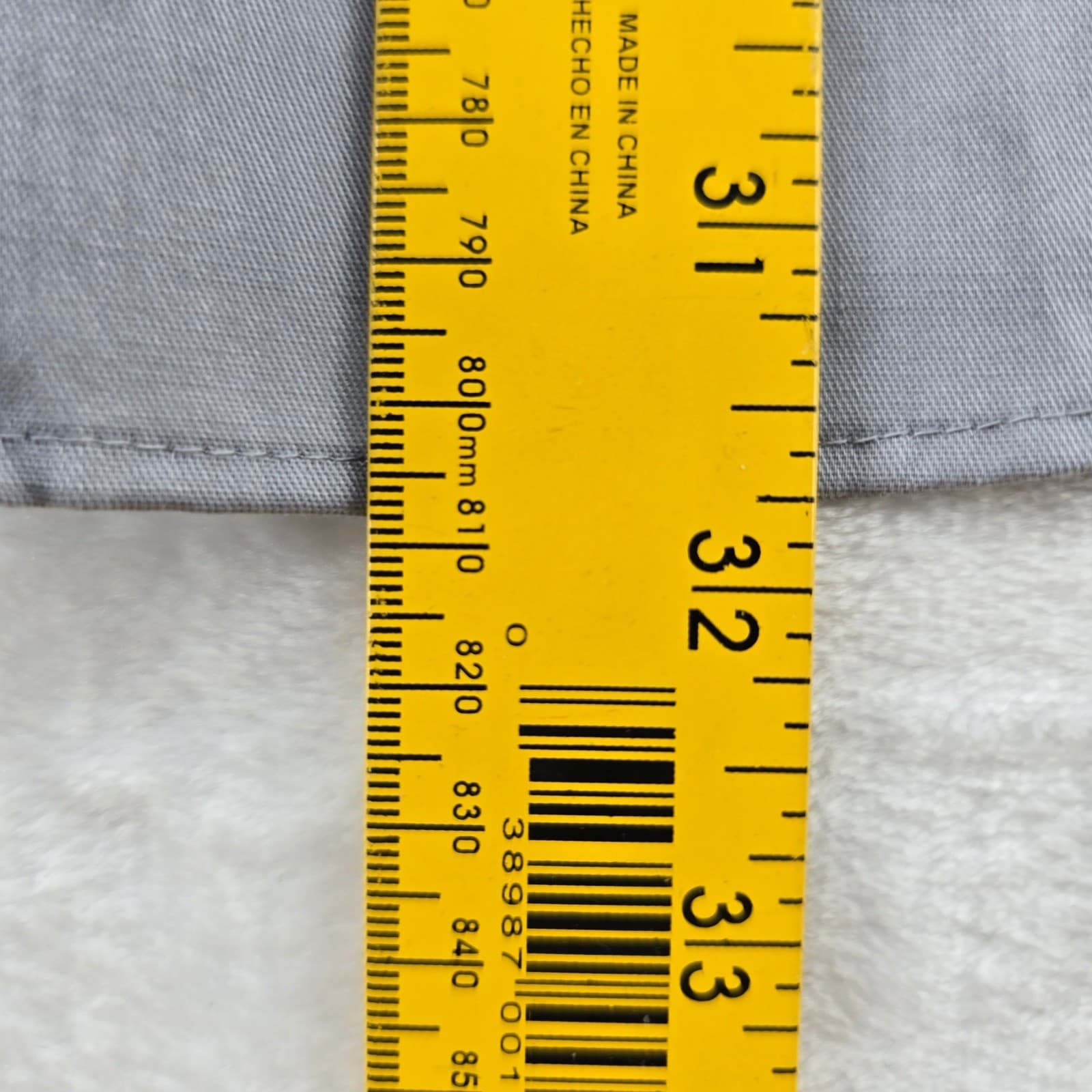 Van Heusen Dress Shirt Mens 17 34/35 Dress Shirt Gray Flex Regular Fit Stretch - Thumbnail 5
