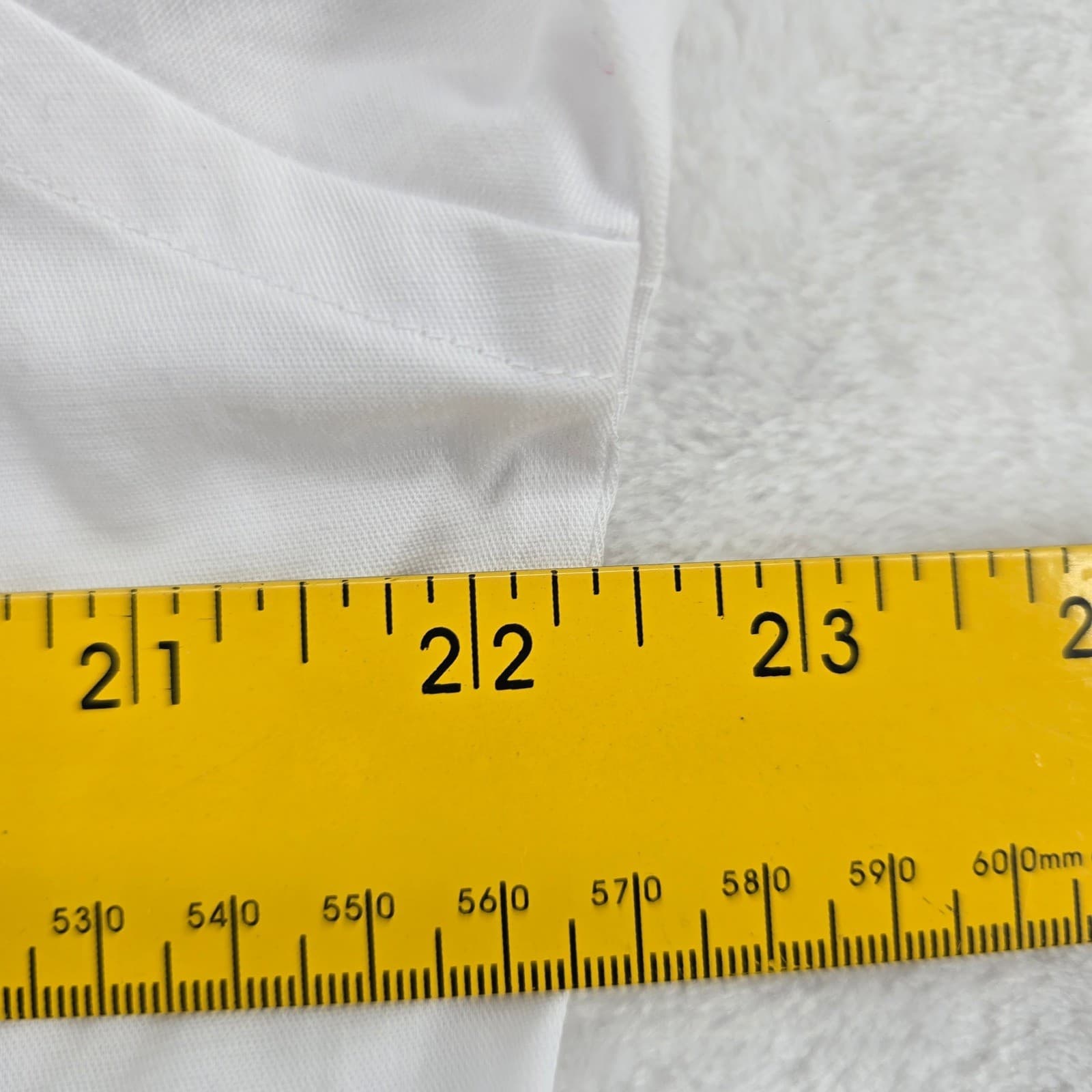 Van Heusen Dress Shirt Mens L White Flex Regular Fit Stretch Button Down - Thumbnail 4