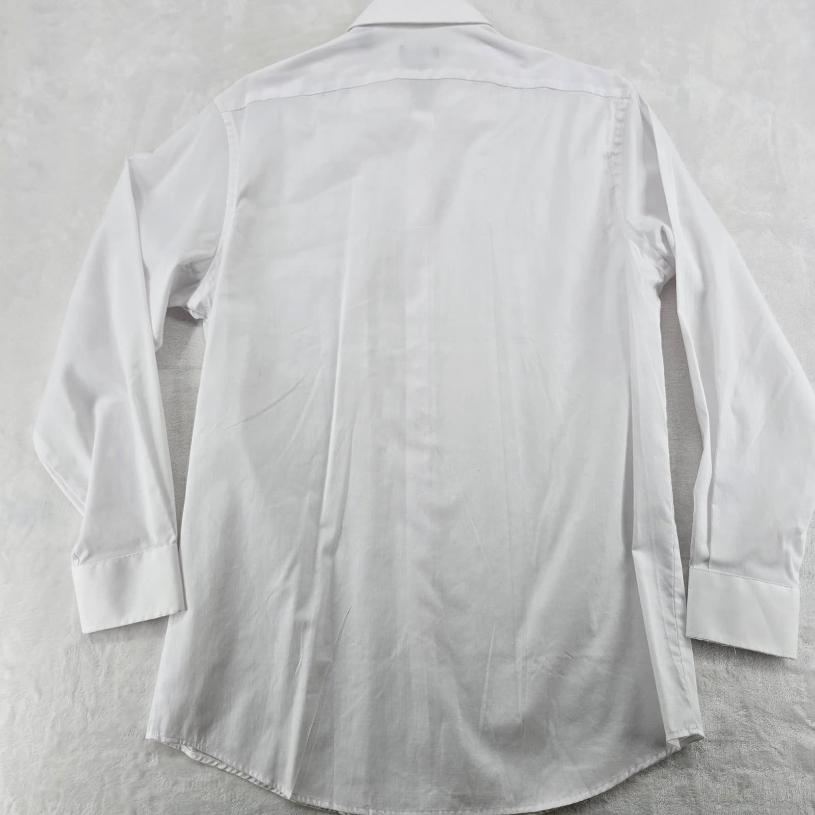 Van Heusen Dress Shirt Mens L White Flex Regular Fit Stretch Button Down - Thumbnail 6