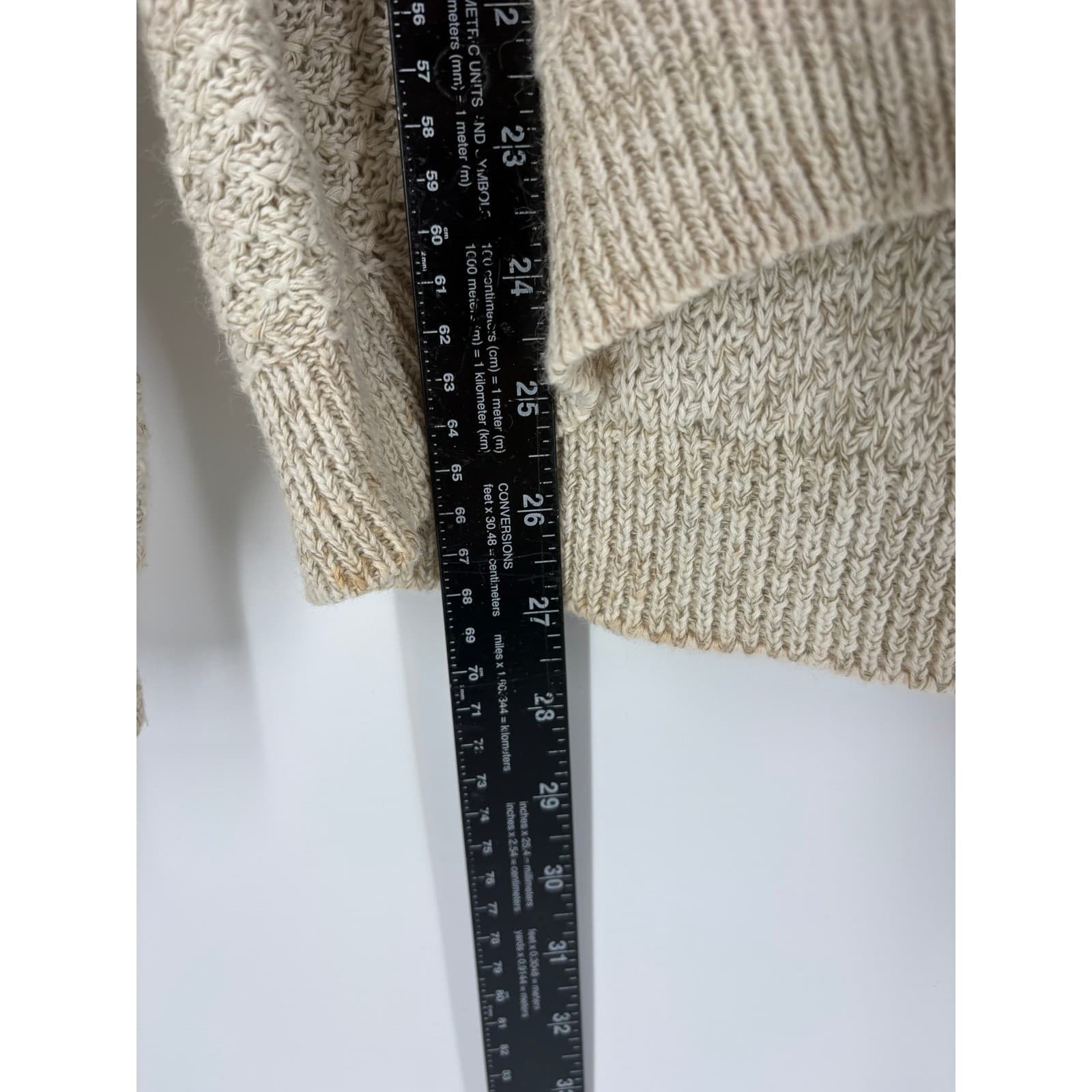 Alfred Dunner Womens Cardigan Sweater Beige Patchwork Floral Embroidered Size M - Thumbnail 2