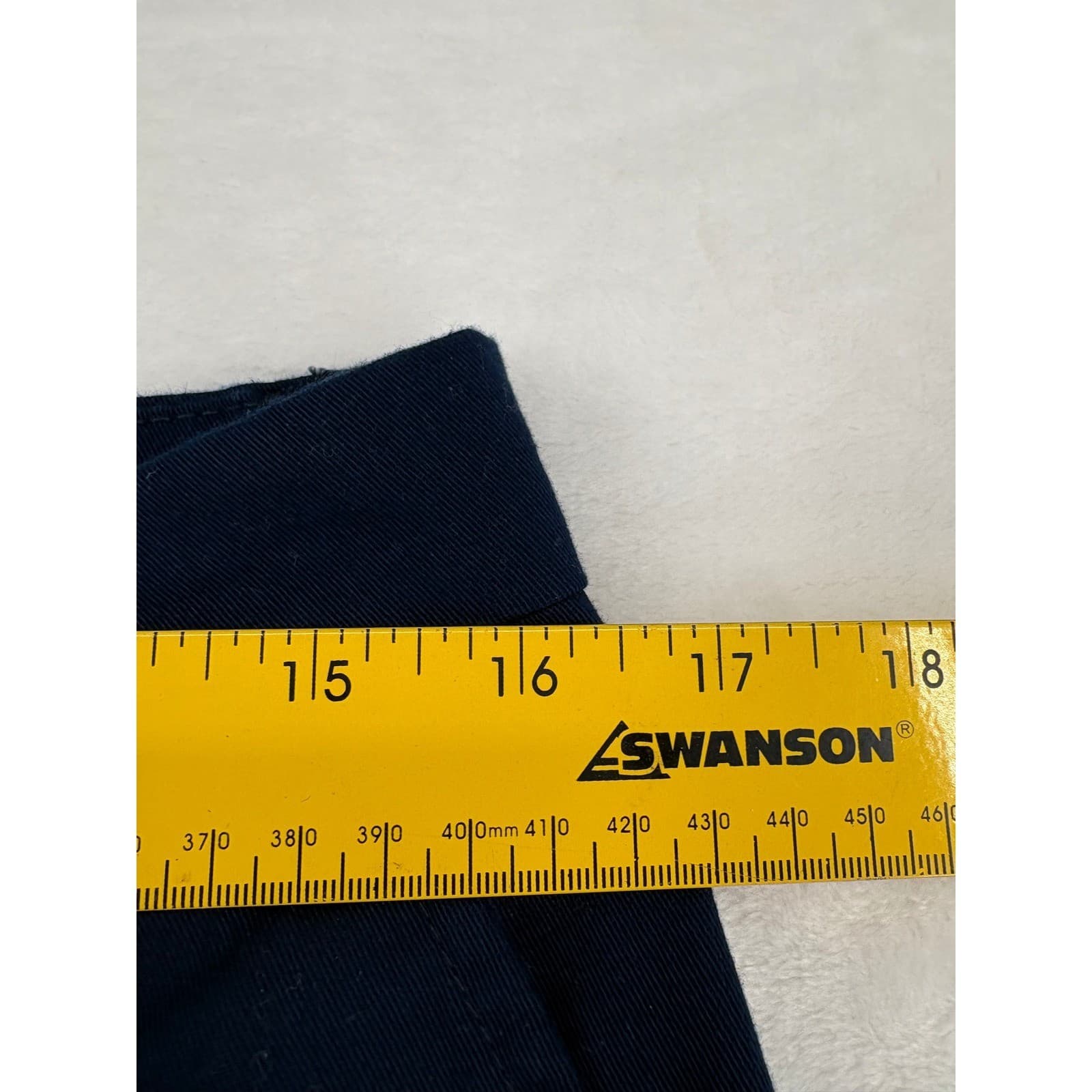 St. Johns Bay Pants Mens 32x30 Universal Easy-Care Pant Navy Blue Chino Trousers - Thumbnail 4