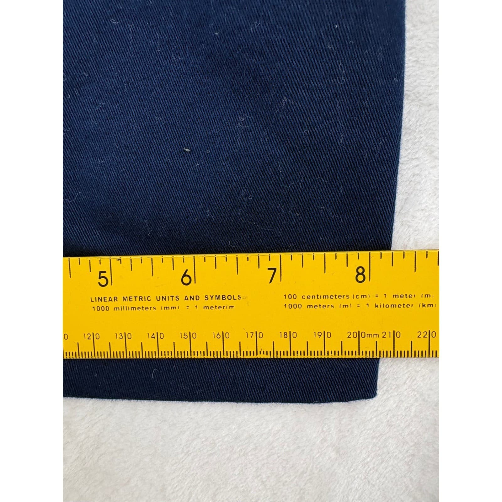 St. Johns Bay Pants Mens 32x30 Universal Easy-Care Pant Navy Blue Chino Trousers - Thumbnail 6
