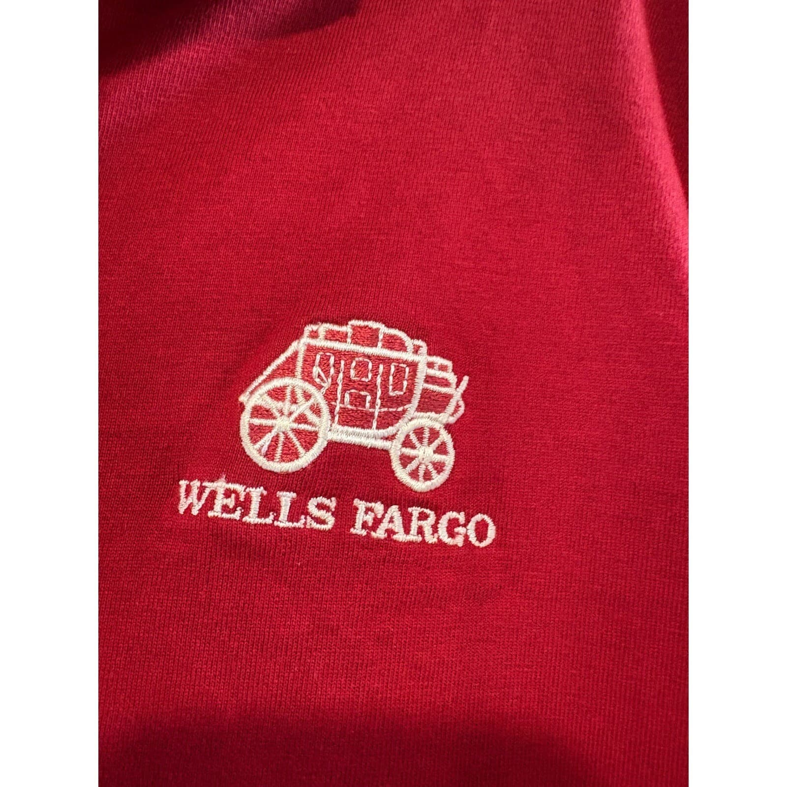 Extreme Polo Shirt Mens XL Crimson Red Wells Fargo Logo Short Sleeve XL - Thumbnail 3