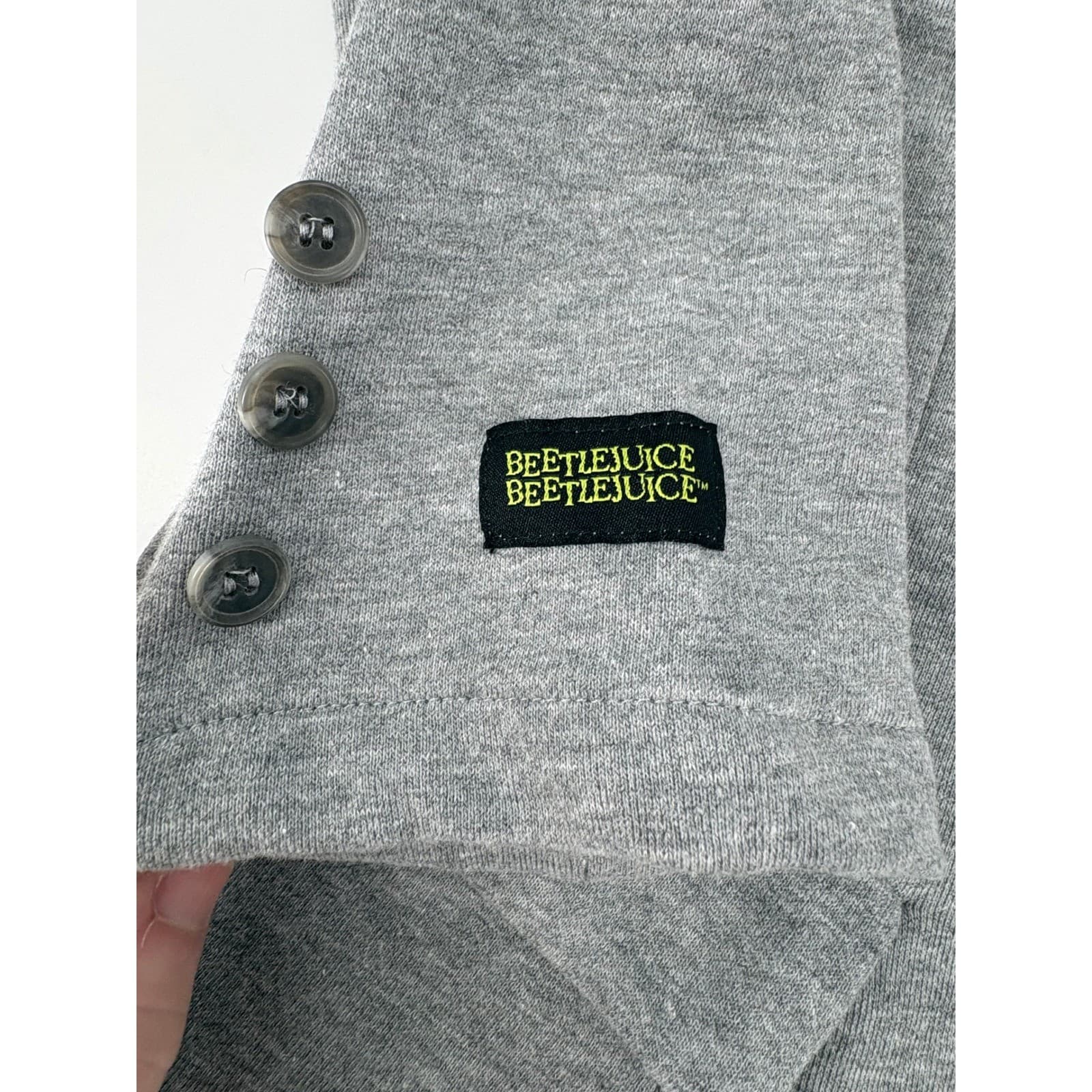 Beetlejuice Blazer Womens XXL Jacket Gray Northanger Preparatory School NWT - Thumbnail 5