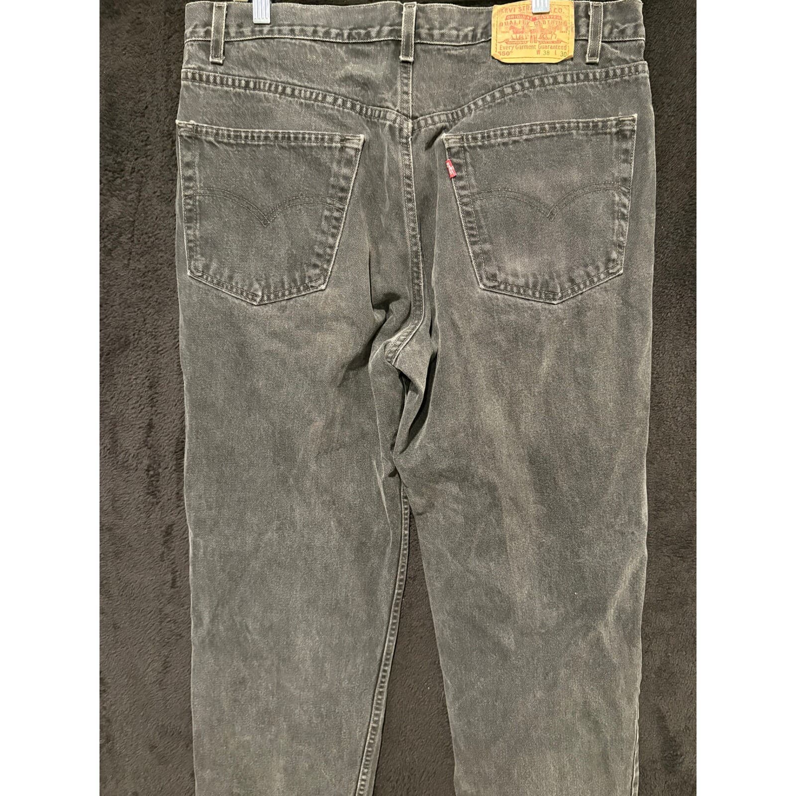 Levi's 550 Jeans Mens 38x30 Black Wash Denim Relaxed Fit Vintage 1999 38 - Thumbnail 7