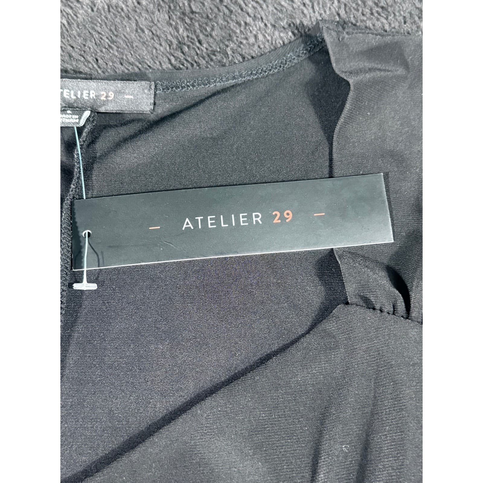 Atelier 29 Women's Sleeveless Top Gray Embellished Neckline Size L - Thumbnail 3