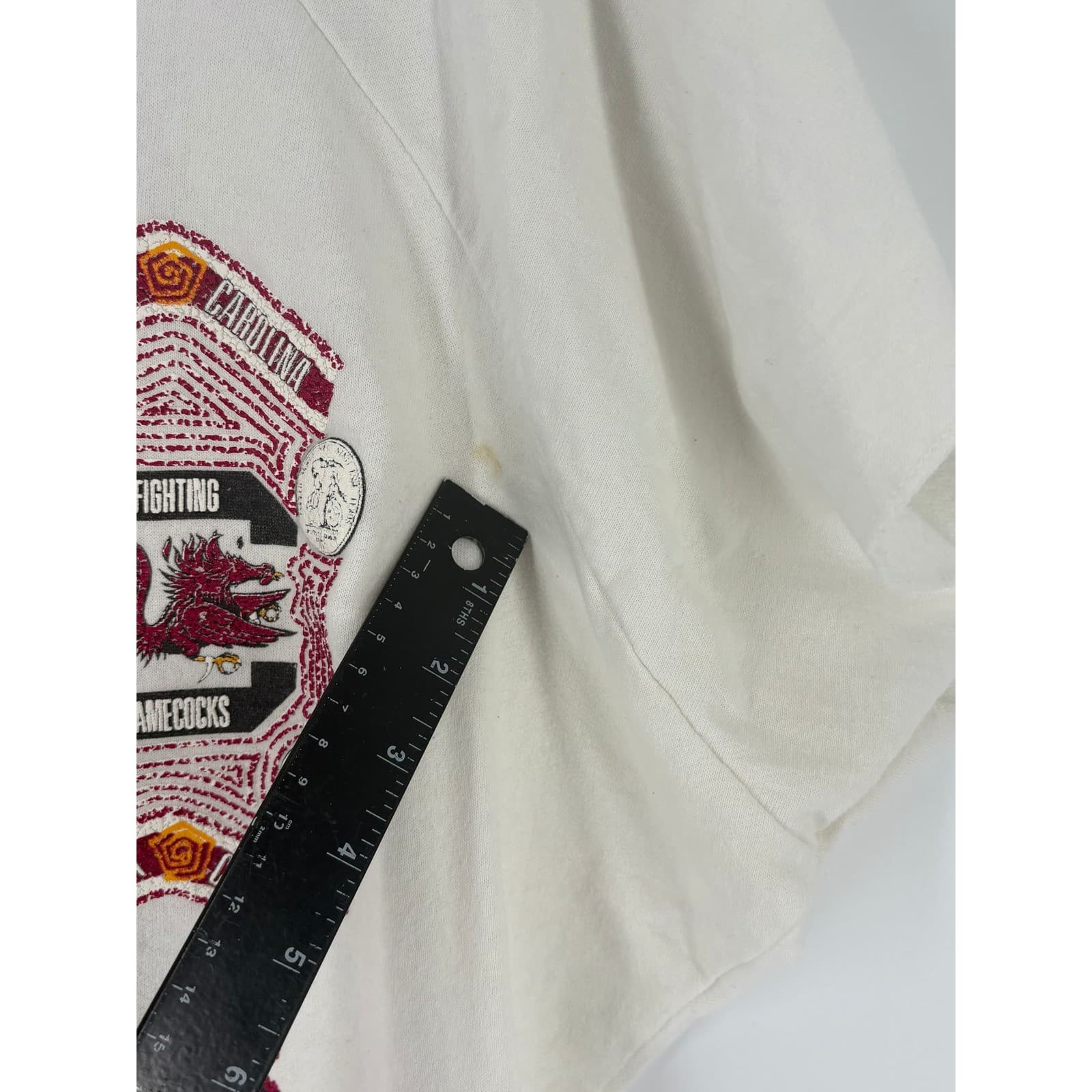 South Carolina Gamecocks White Graphic Cropped Sweatshirt Top Women's - Thumbnail 3