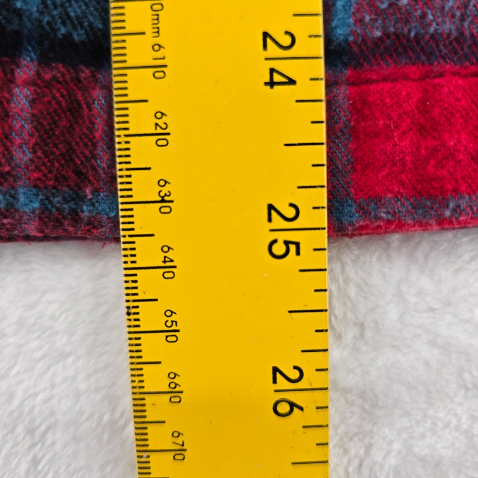 L.L. Bean Flannel Shirt Mens XL Pet Button Down Red Blue Plaid Pajama Top - Thumbnail 4