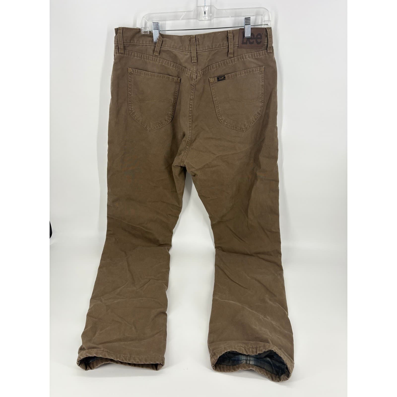 Lee Relaxed Fit Carpenter Pants Men's 36x35 Brown Cotton Blend Lined Workwear - Thumbnail 8