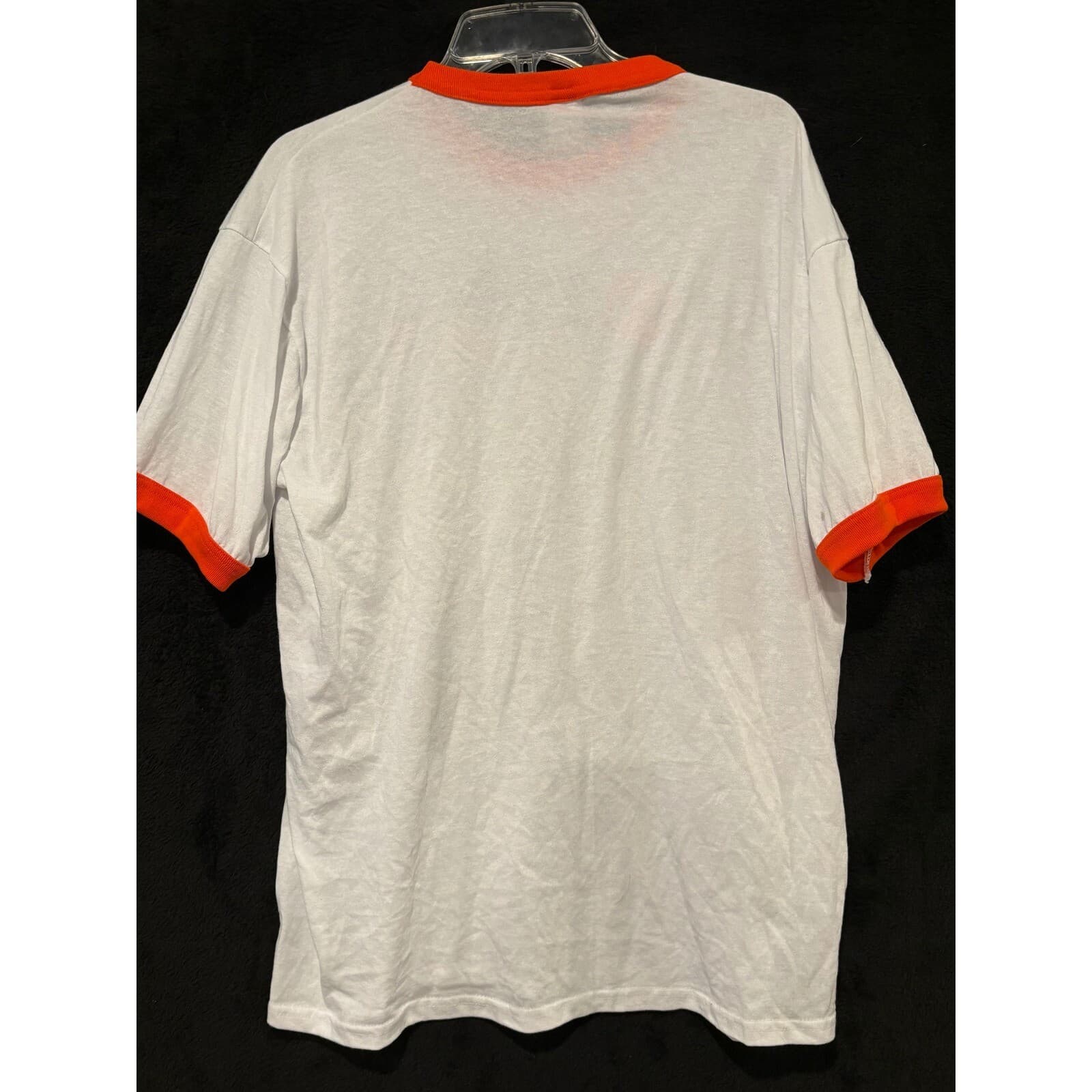 Augusta Sportswear T-Shirt Mens XL White Orange Senix Racing Ringer Tee XL - Thumbnail 4