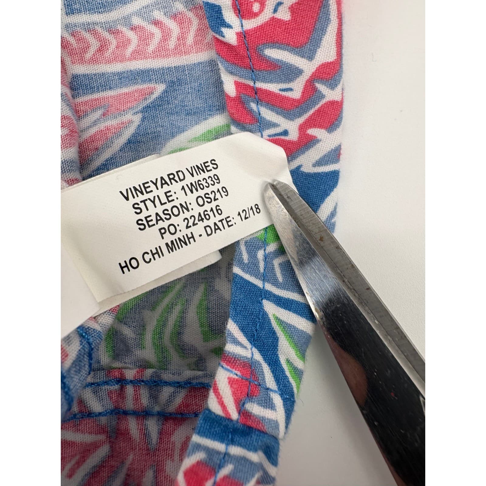 Vineyard Vines Slim Fit Whale Shirt Men's M Palm Tree Print Button Down Cotton - Thumbnail 7