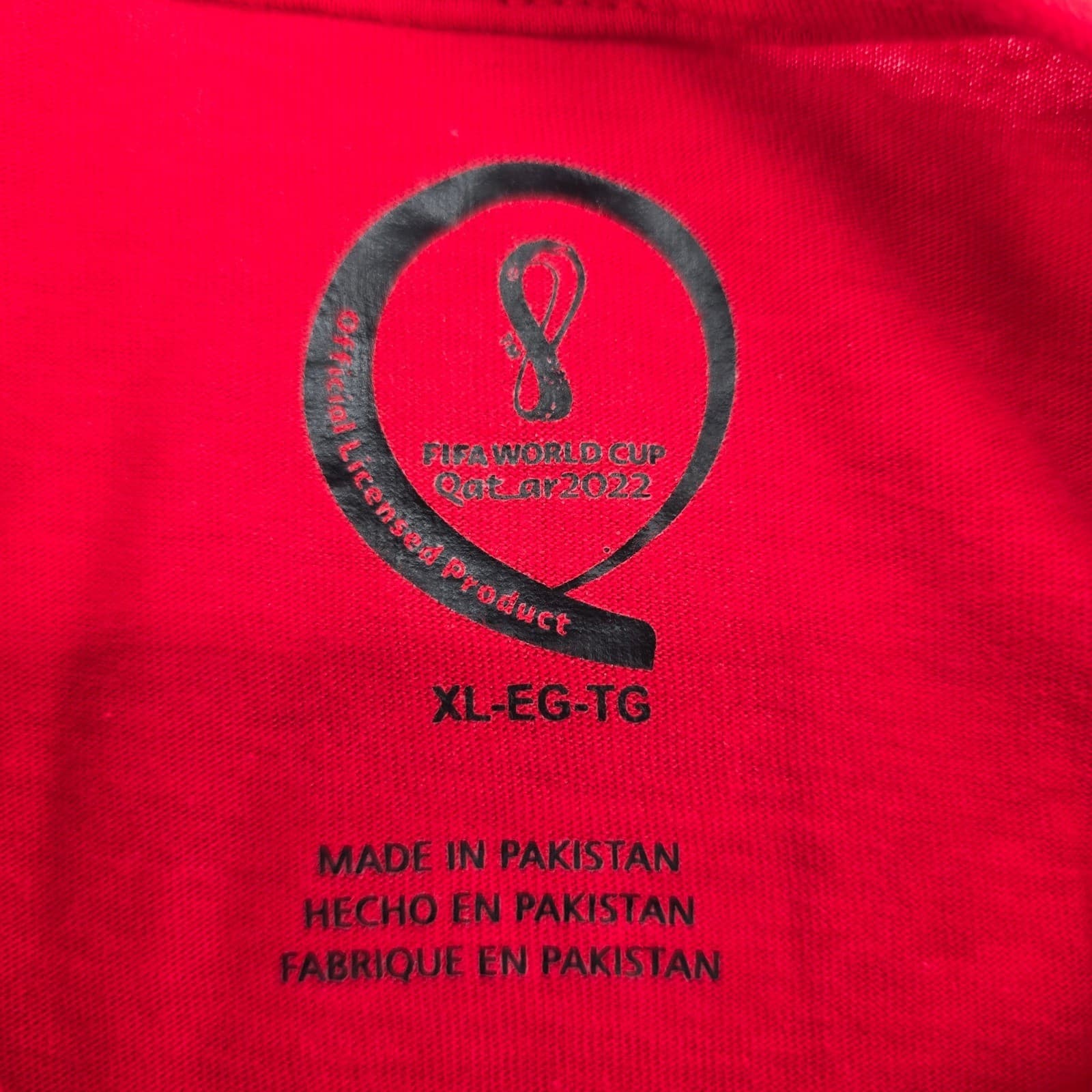 FIFA World Cup Qatar 2022 Mens XL T-Shirt Red Portugal Flag Soccer Outerstuff - Thumbnail 2