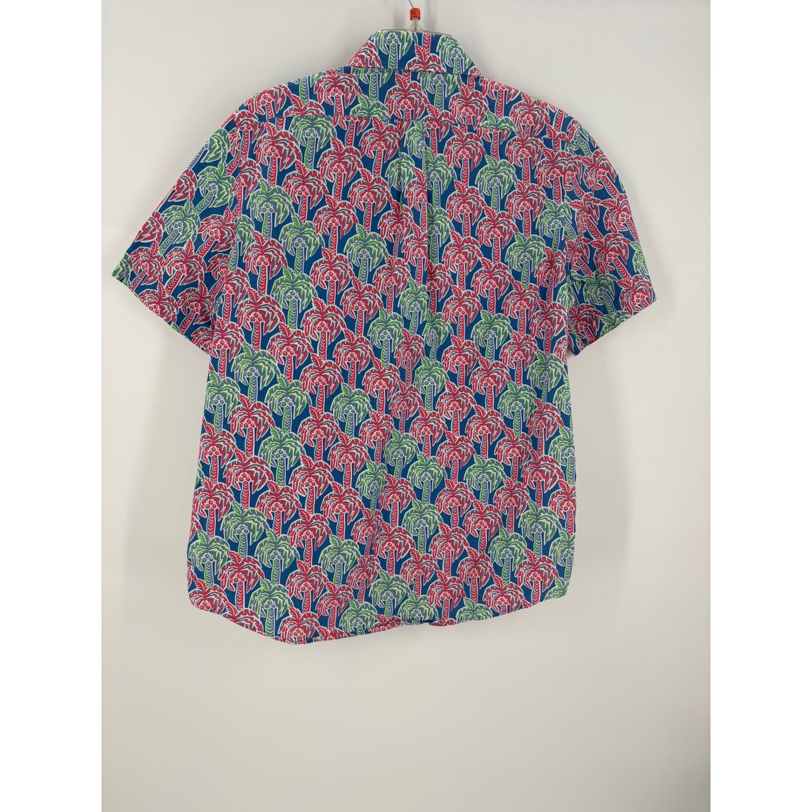 Vineyard Vines Slim Fit Whale Shirt Men's M Palm Tree Print Button Down Cotton - Thumbnail 3
